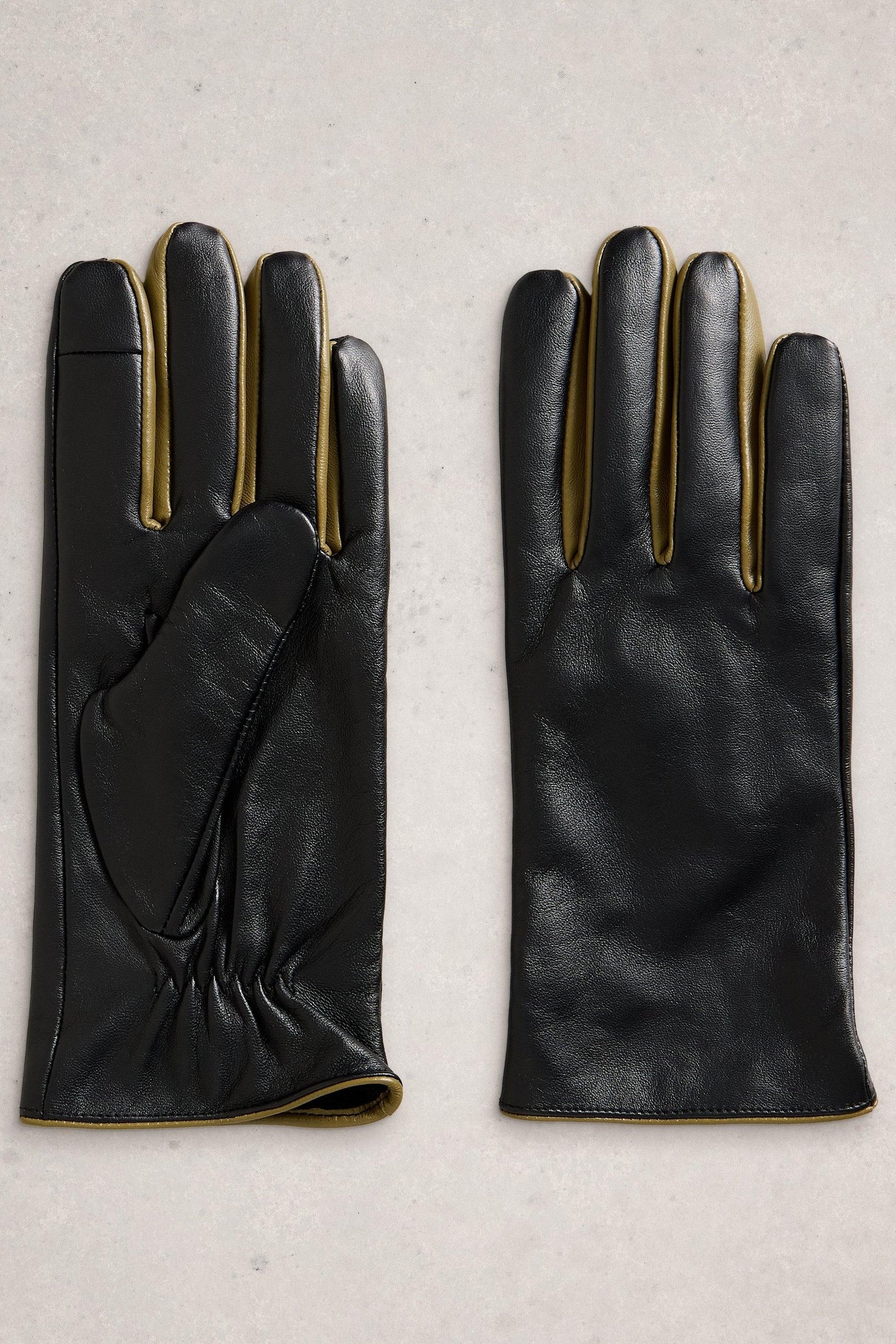 CARRIE LEATHER GLOVE PURE BLACK 1