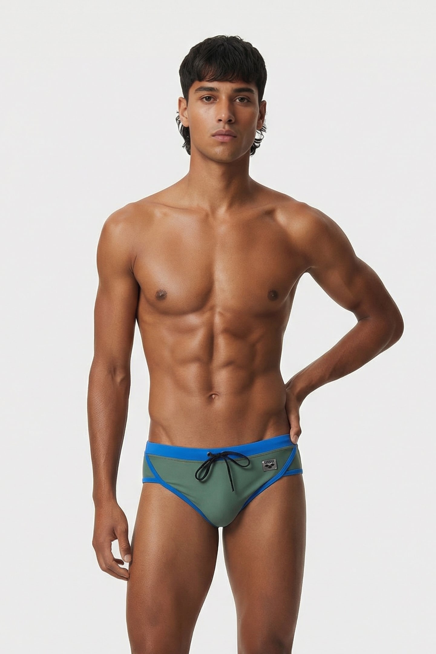 MEN'S ARENA CLASSIC SWIM BRIEF SAGE-BLUE COSMO 1
