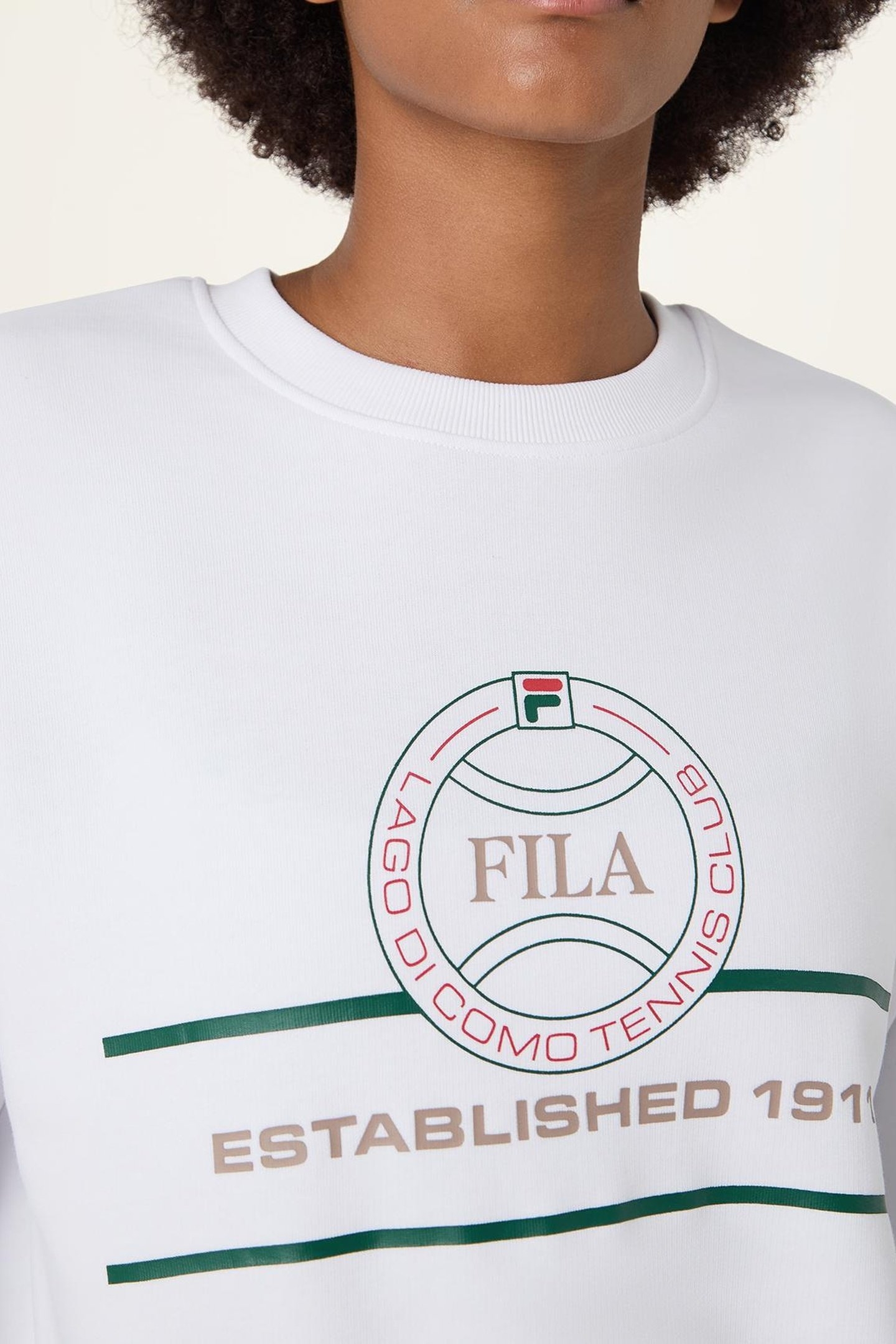 PARELLA RELAXED GRAPHIC CREWNECK SWEATSHIRT BRIGHT WHITE 4