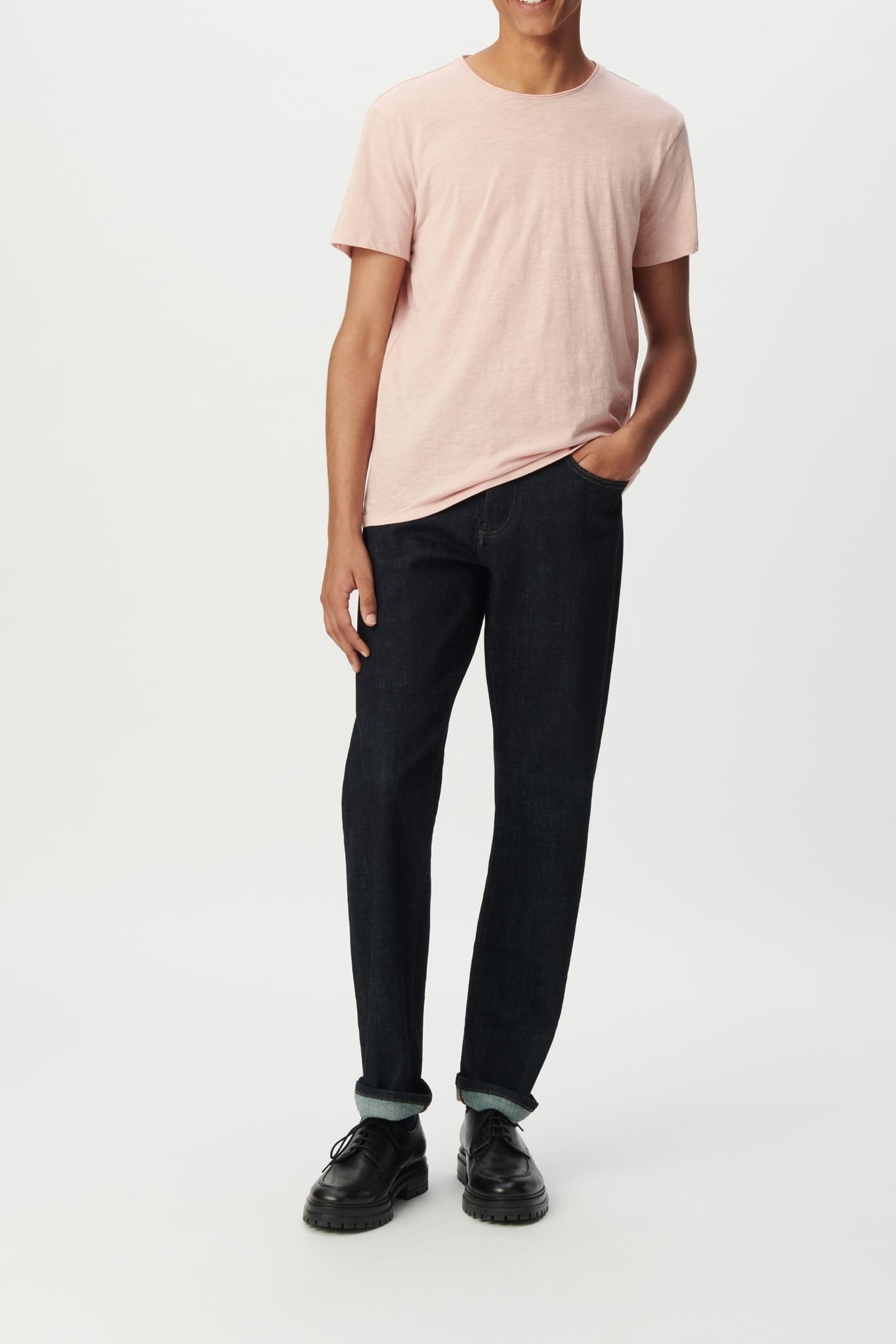 PINK ORGANIC COTTON ESSENTIAL CREW NECK T-SHIRT 2