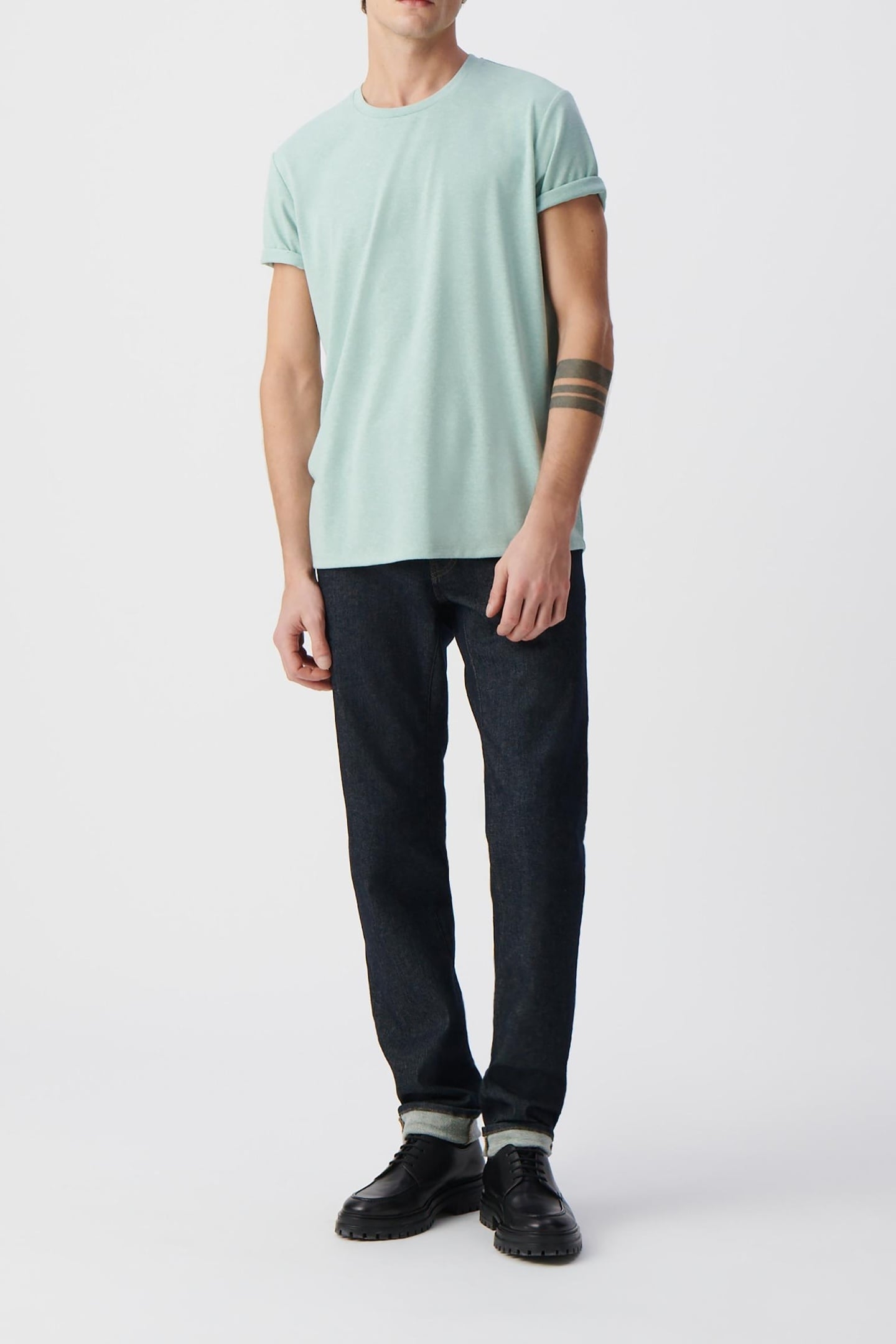 CELADON HEMP BLEND DRY FAST T-SHIRT 1
