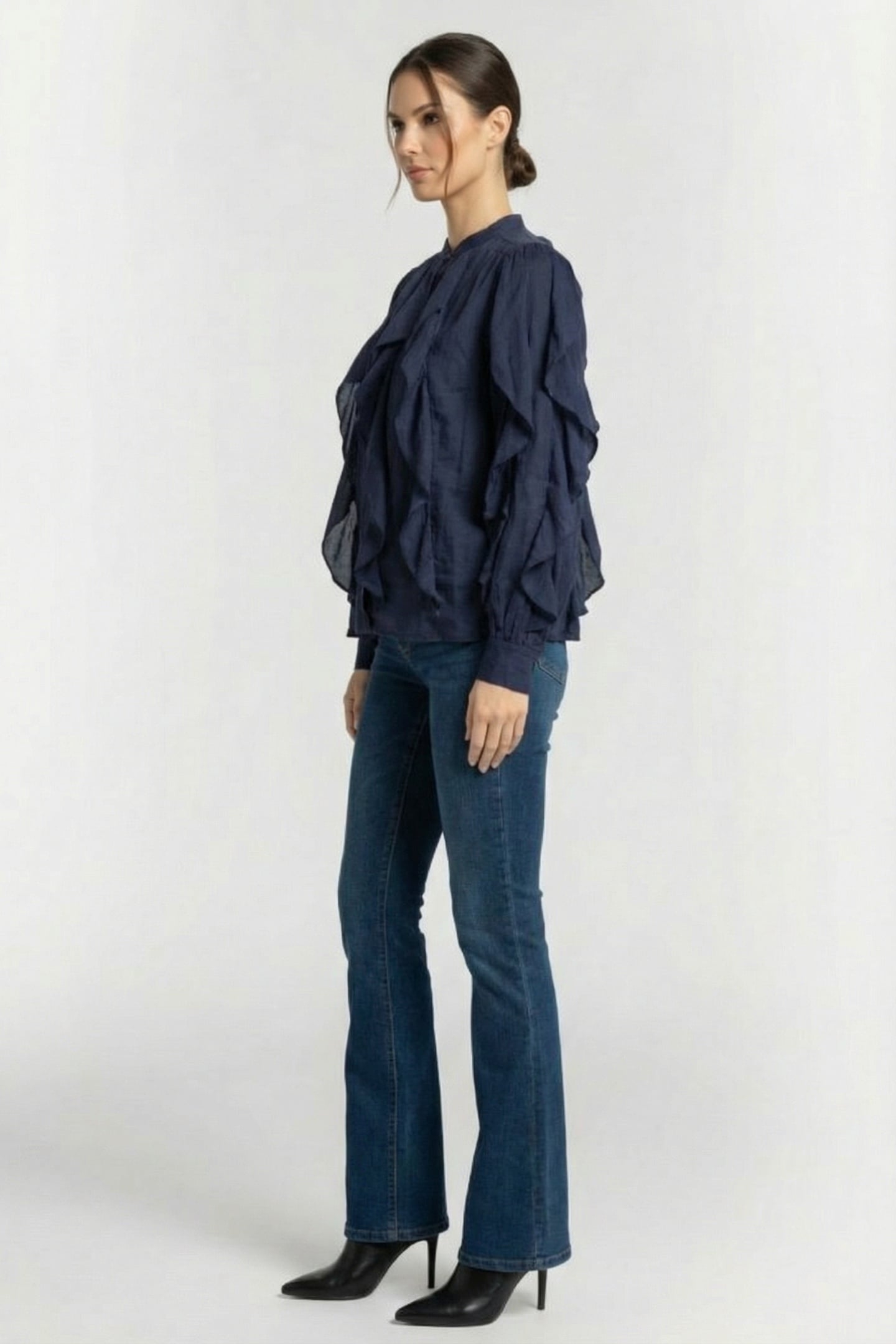 TOP COTTON VISCOSE NAVY NOIR 3