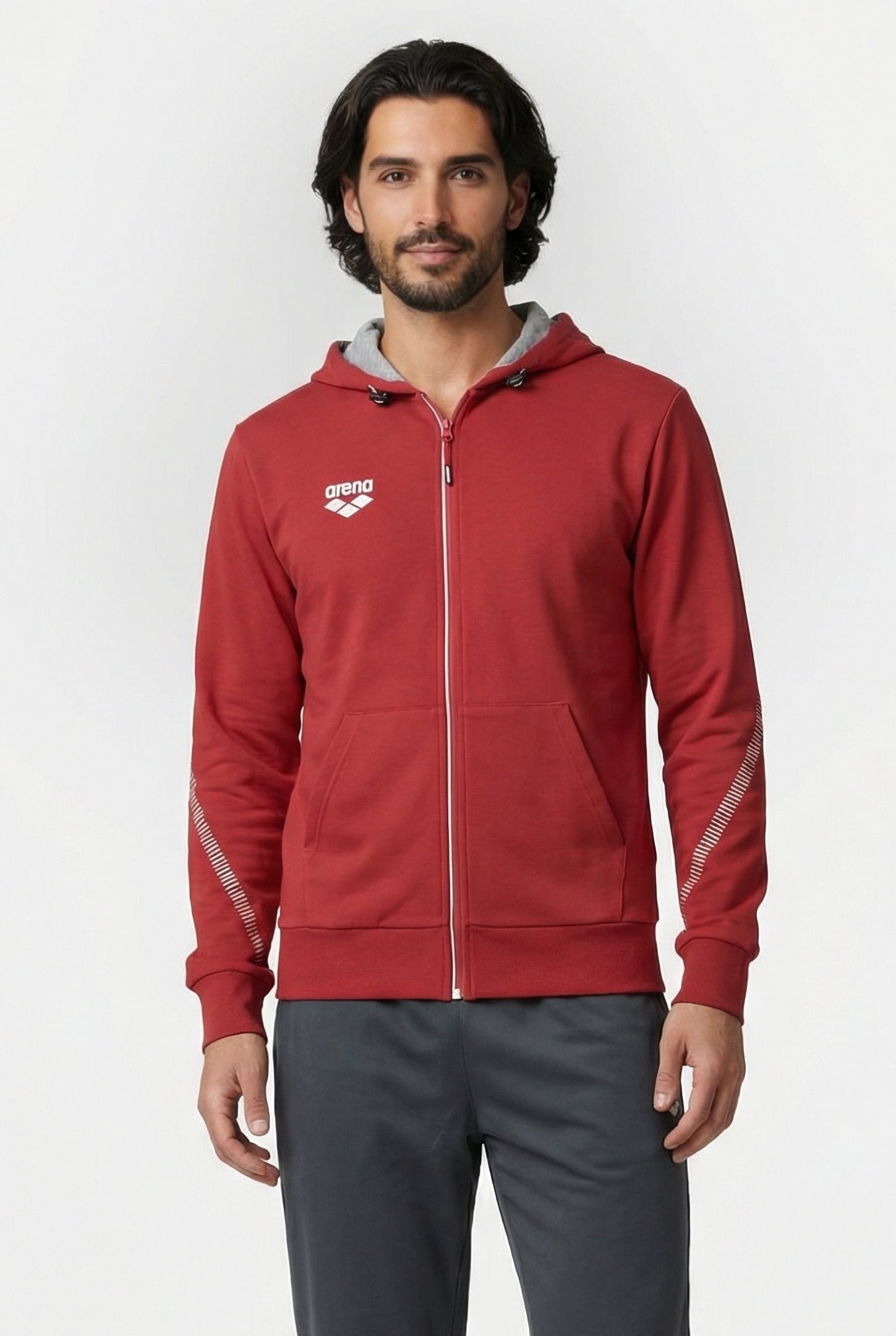 UNISEX TL HOODED JACKET RED 1