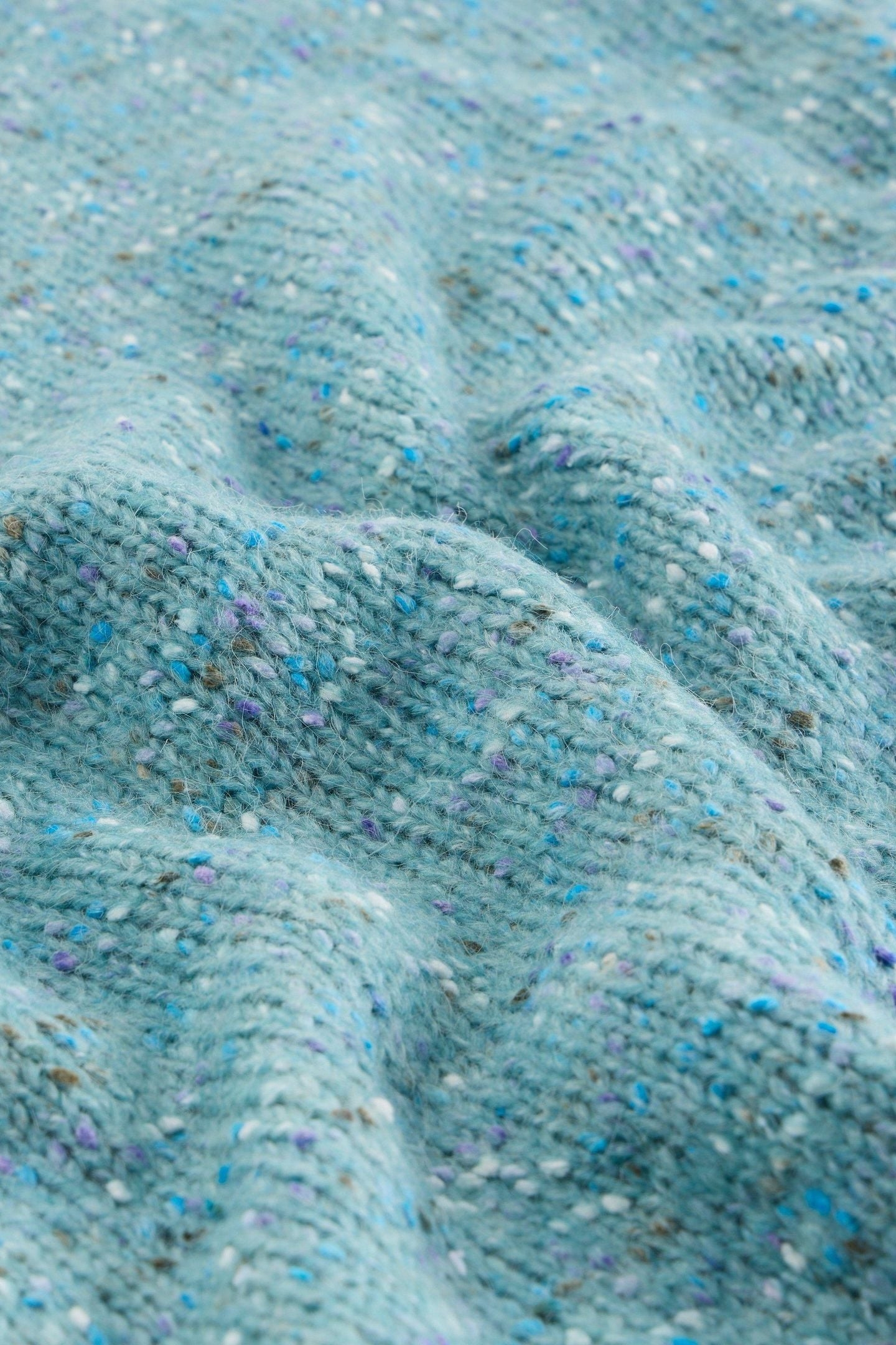 TEXTURE V NECK MID BLUE 4