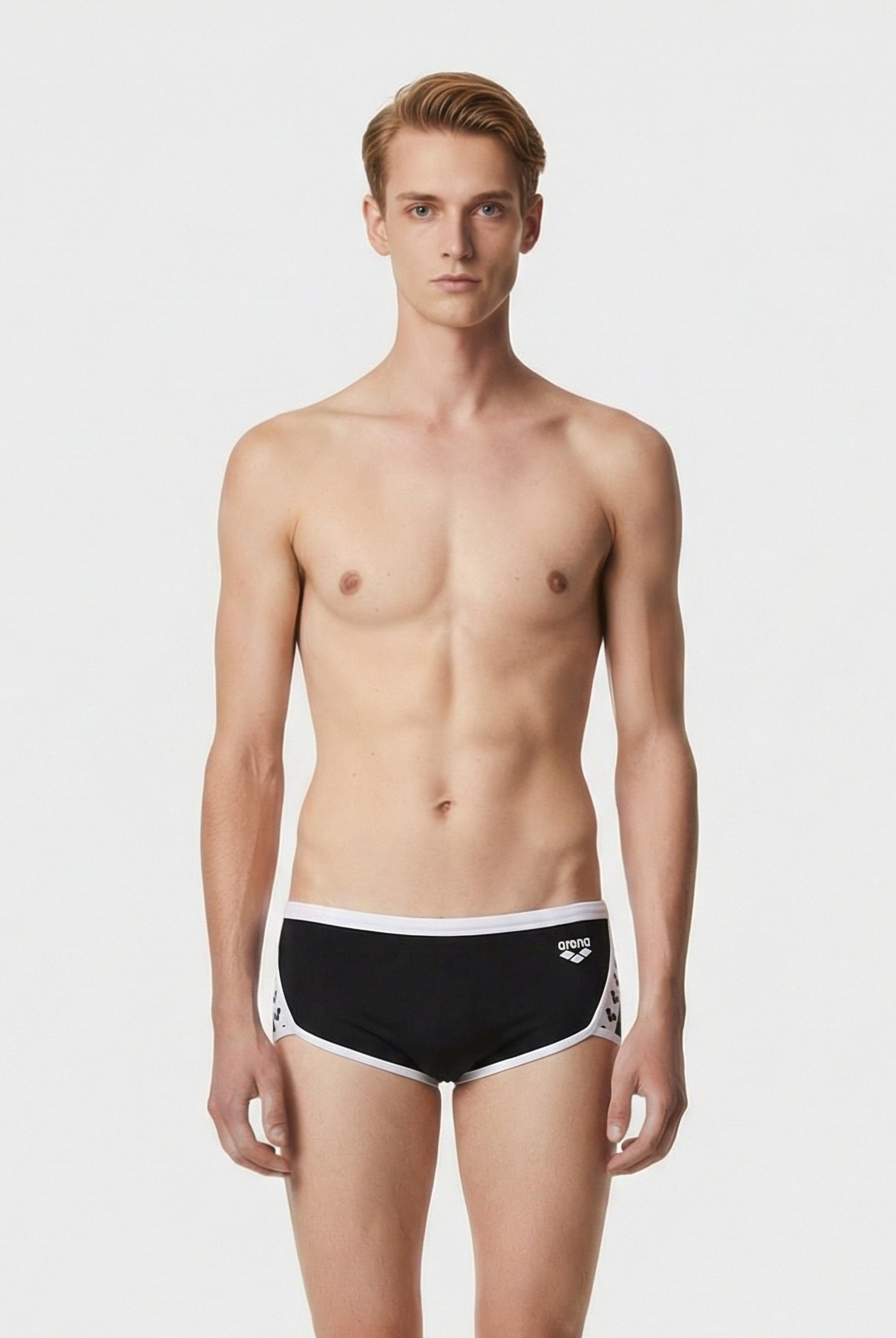 M TEAM STRIPE LOW WAIST SHORT BLACK WHITE 1