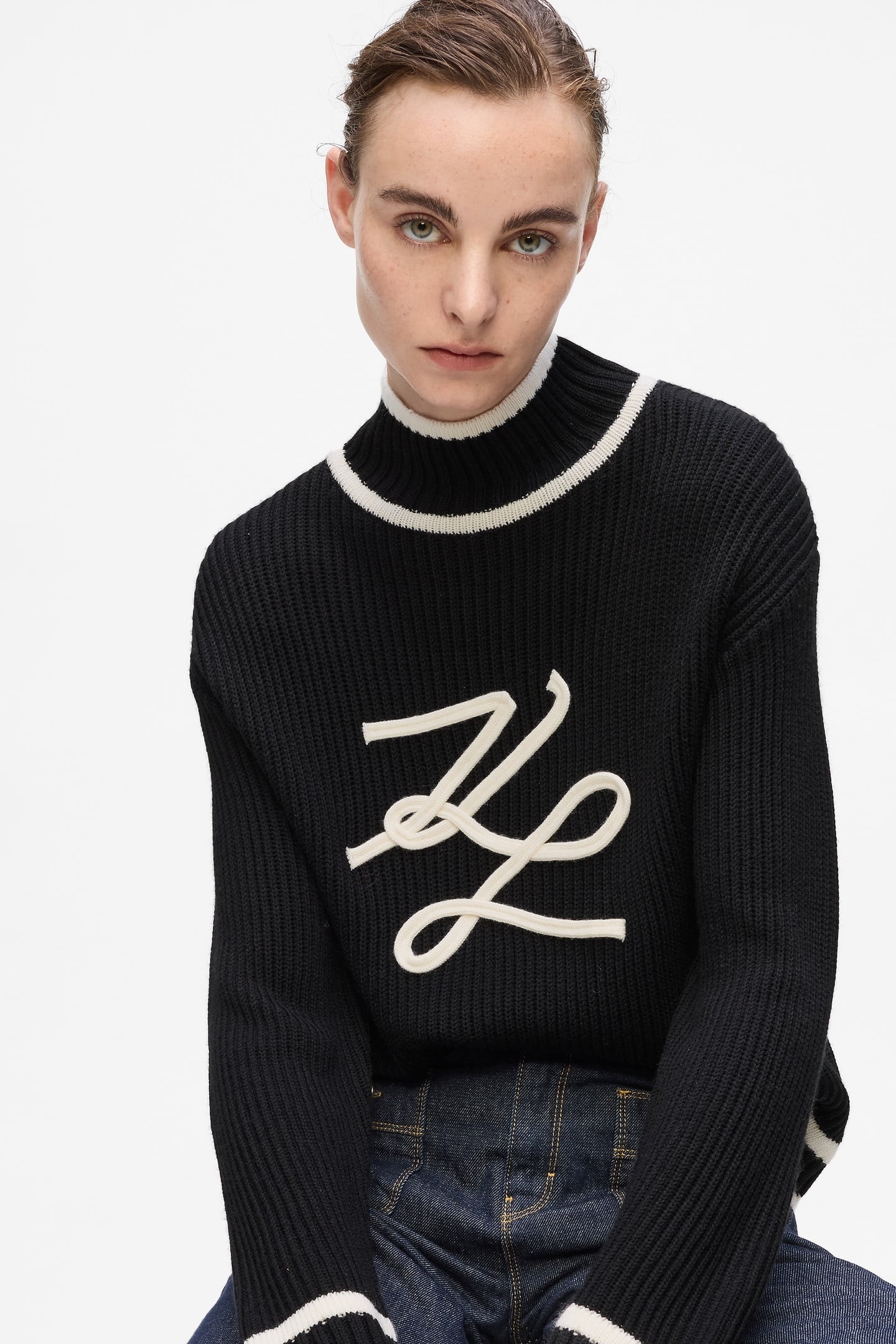 BLACK SOUTACHE AUTOGRAPH KNIT 2