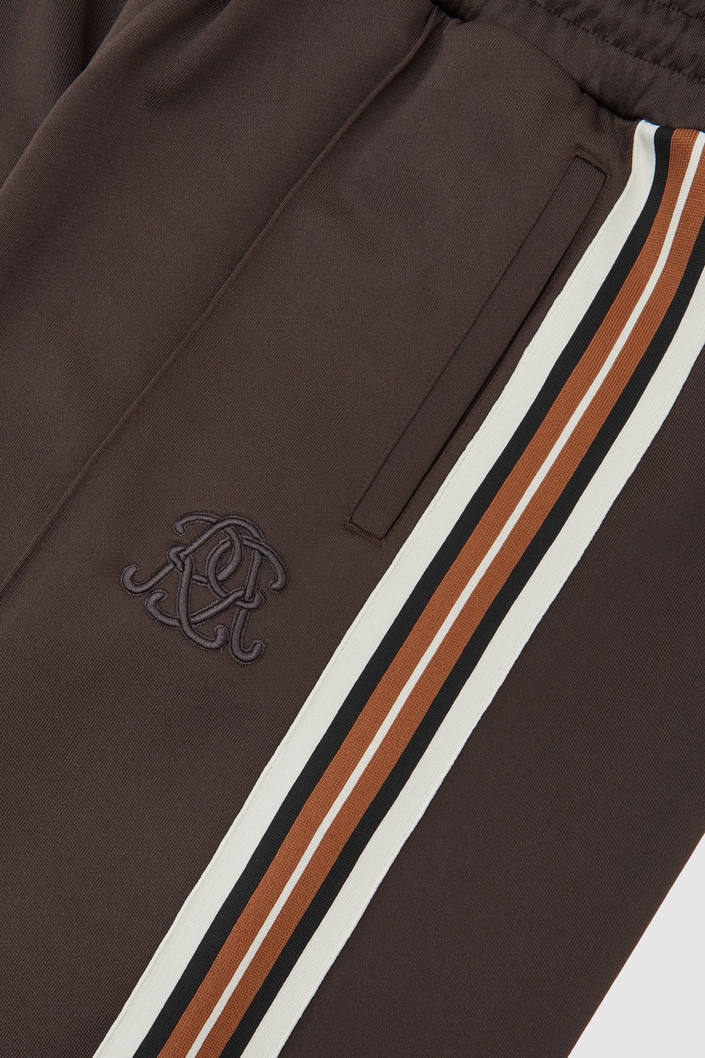 DRAWSTRING WIDE LEG JOGGERS BROWN 6