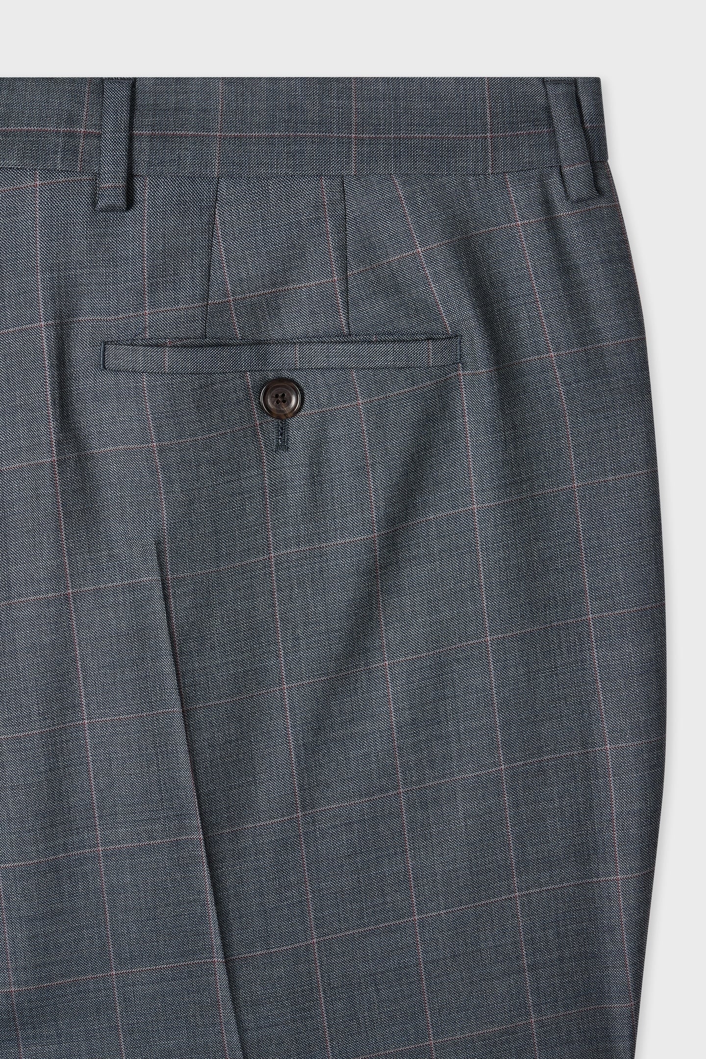 TAILORED FIT 2 BUTTON SUIT GREYISH BLUE 8