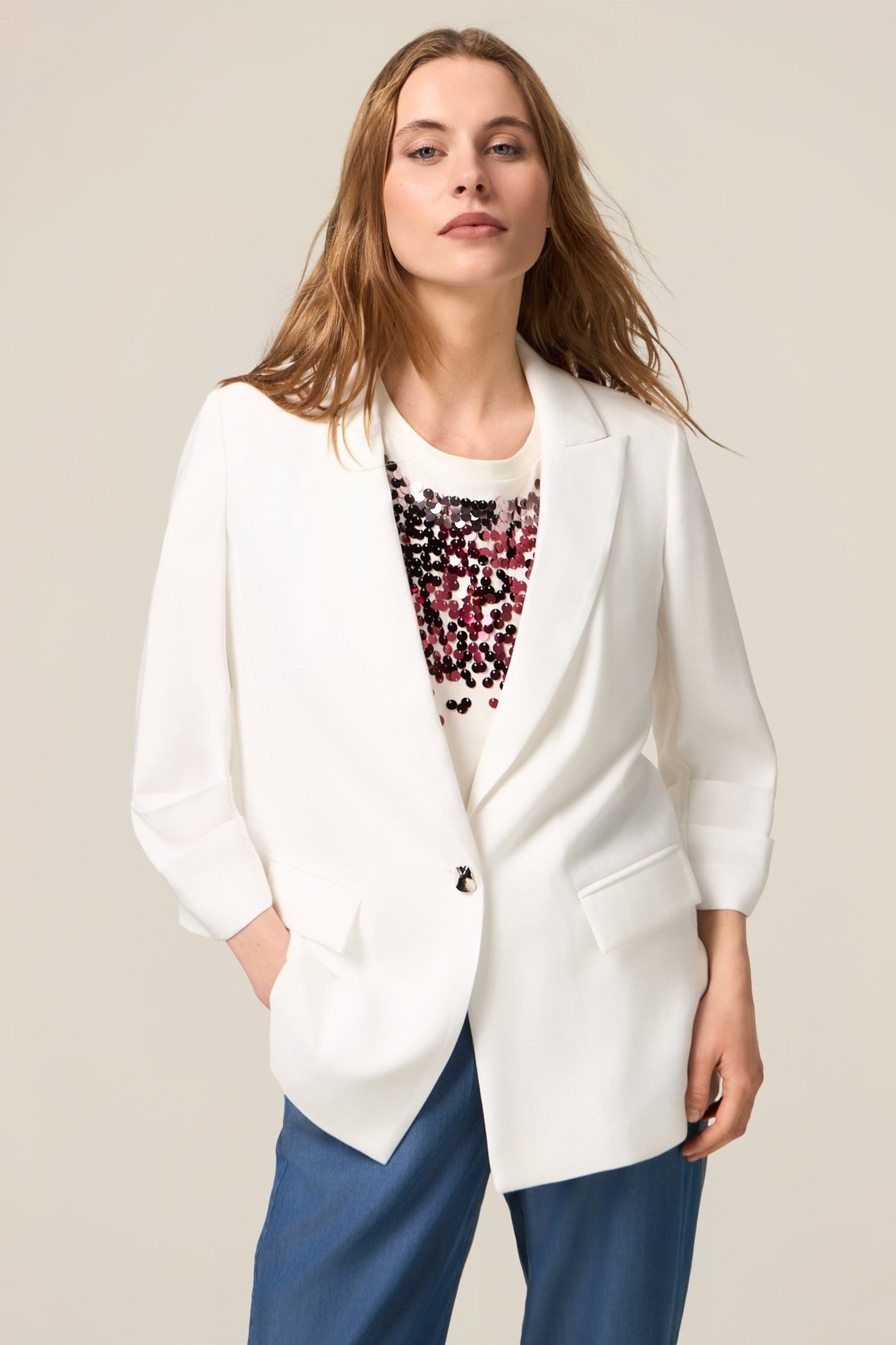 FLUID UNSTRUCTURED JACKET WHITE 1