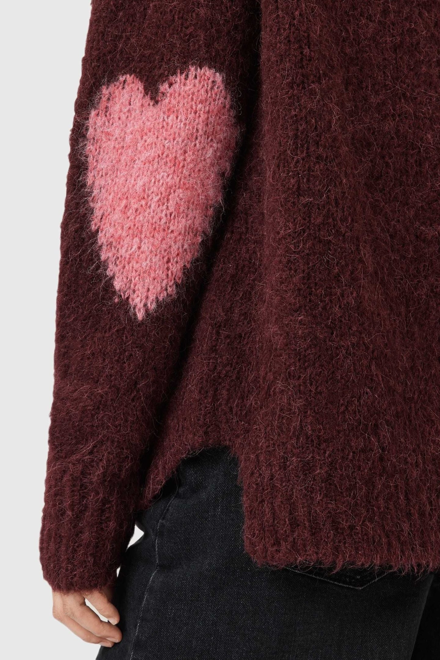 LUVHEART CREW OXBLOOD RED/PINK 6