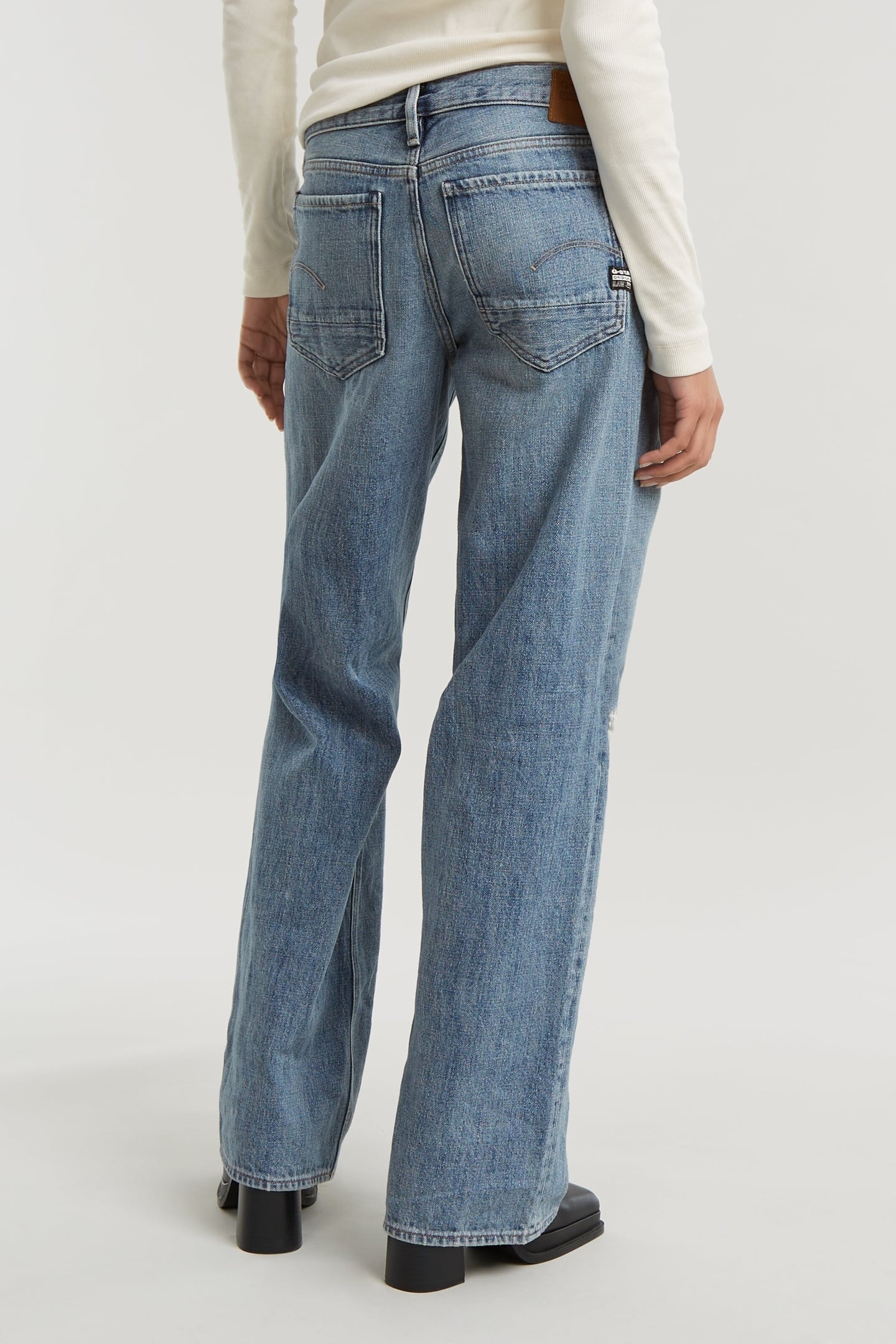 JUDEE LOOSE JEANS ANTIQUE FADED RIPPED FJORD 3