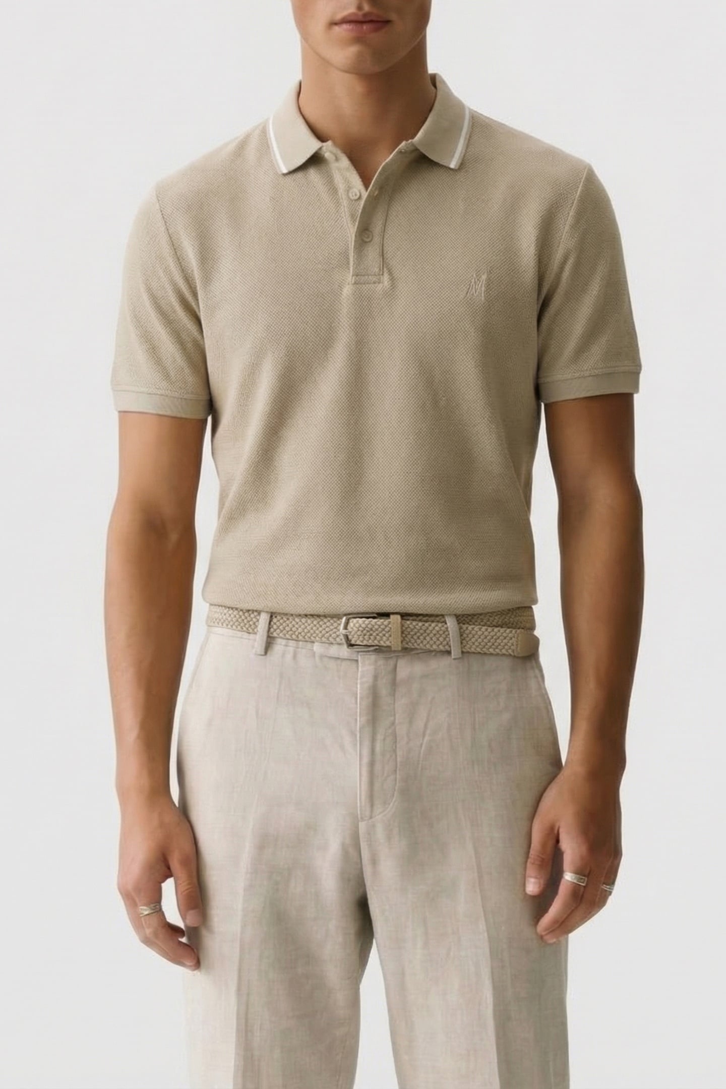 MARCIANO BY GUESS SS POLO OPEN PLACKET HAZEL WOOD 2