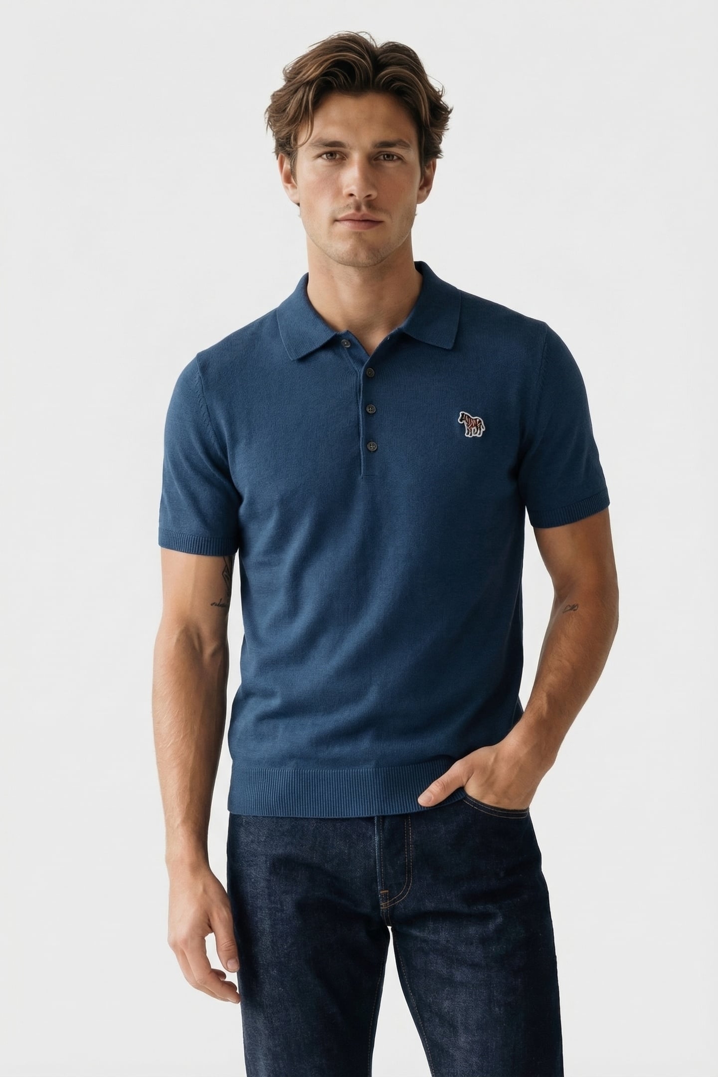 SWEATER SS POLO ZEB BAD INDIGO 1