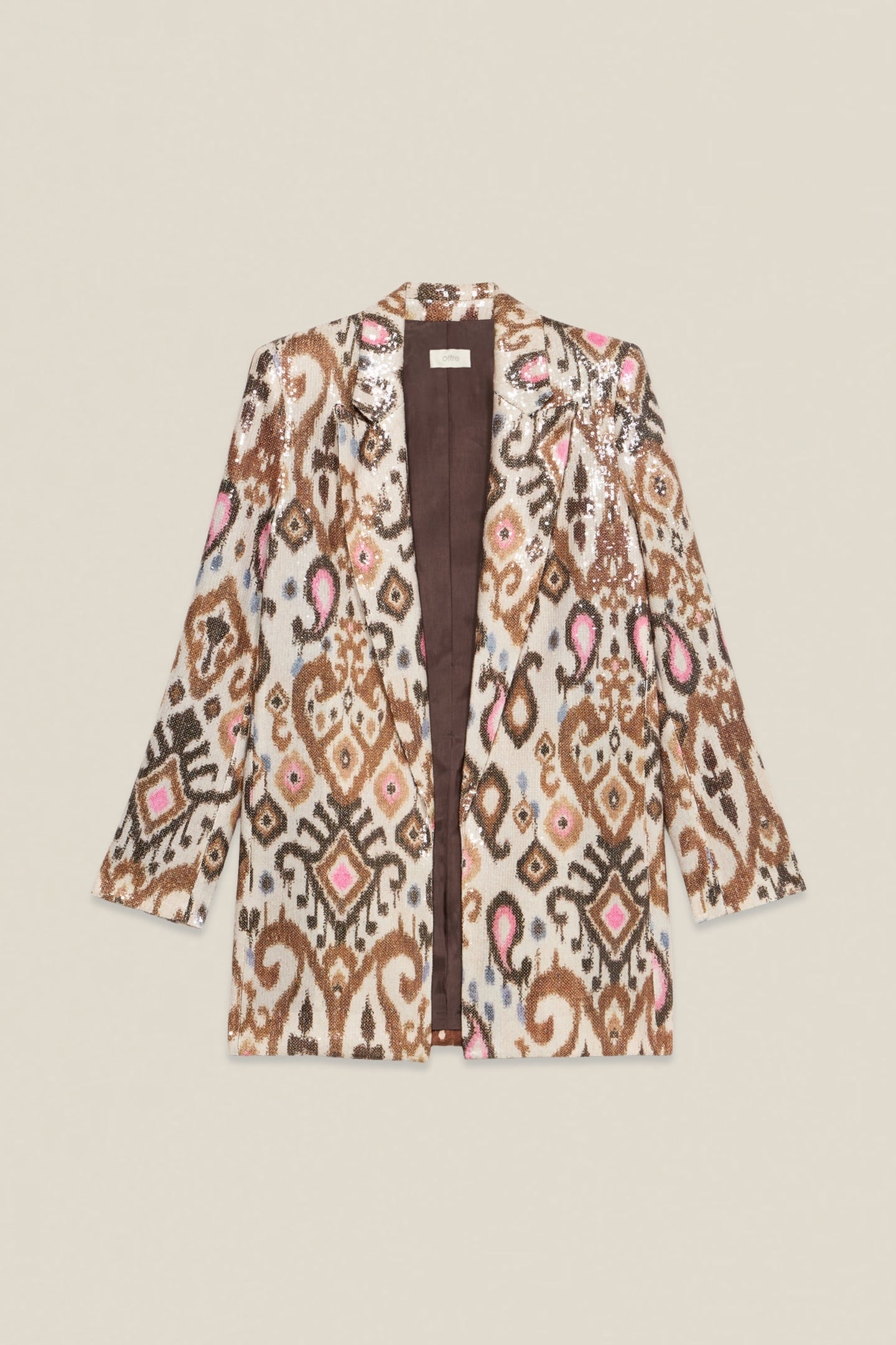 BLAZER WITH SEQUIN EMBROIDERY BEIGE 4