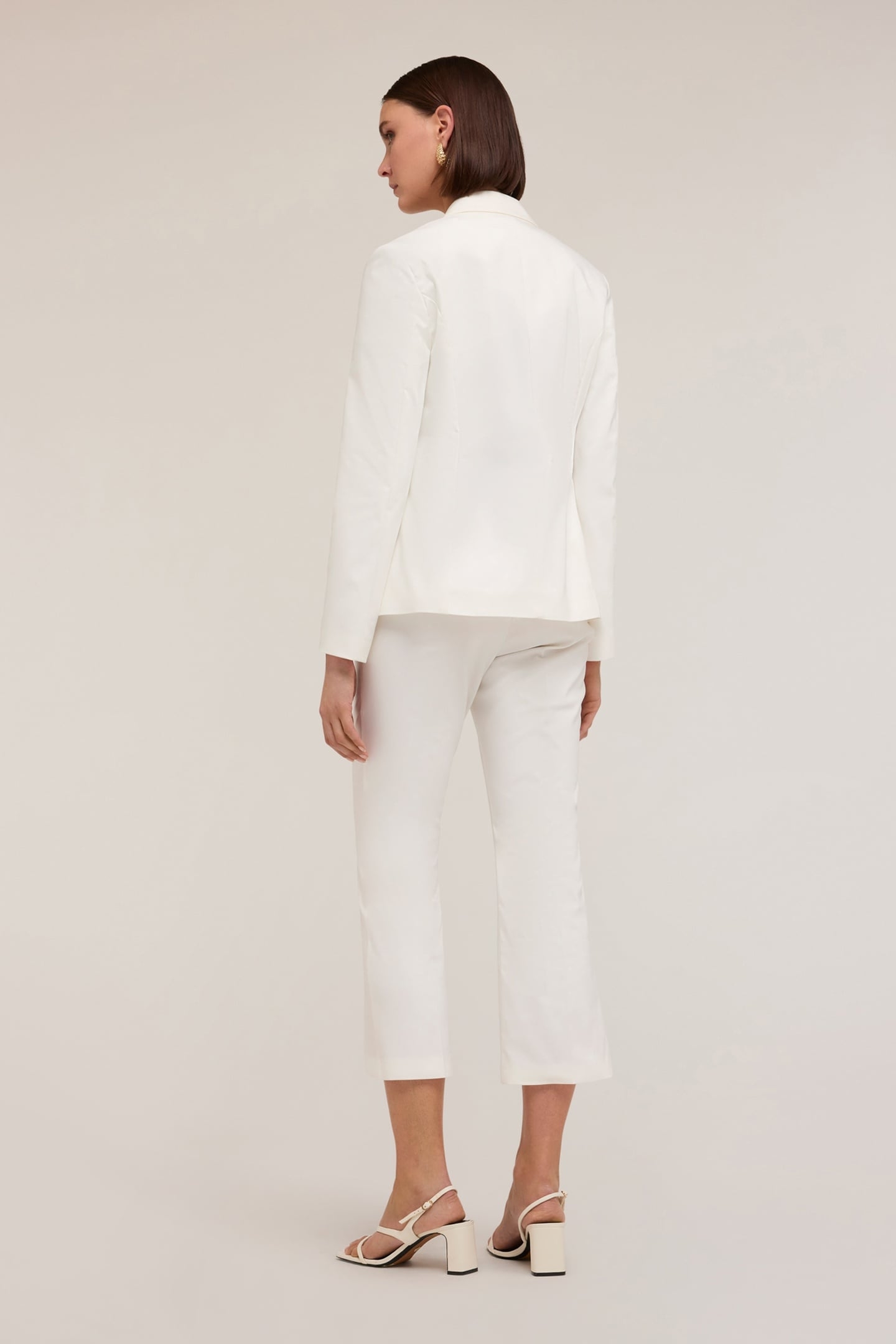 SINGLE-BREASTED BLAZER IN TECHNICAL COTTON BLUE 2