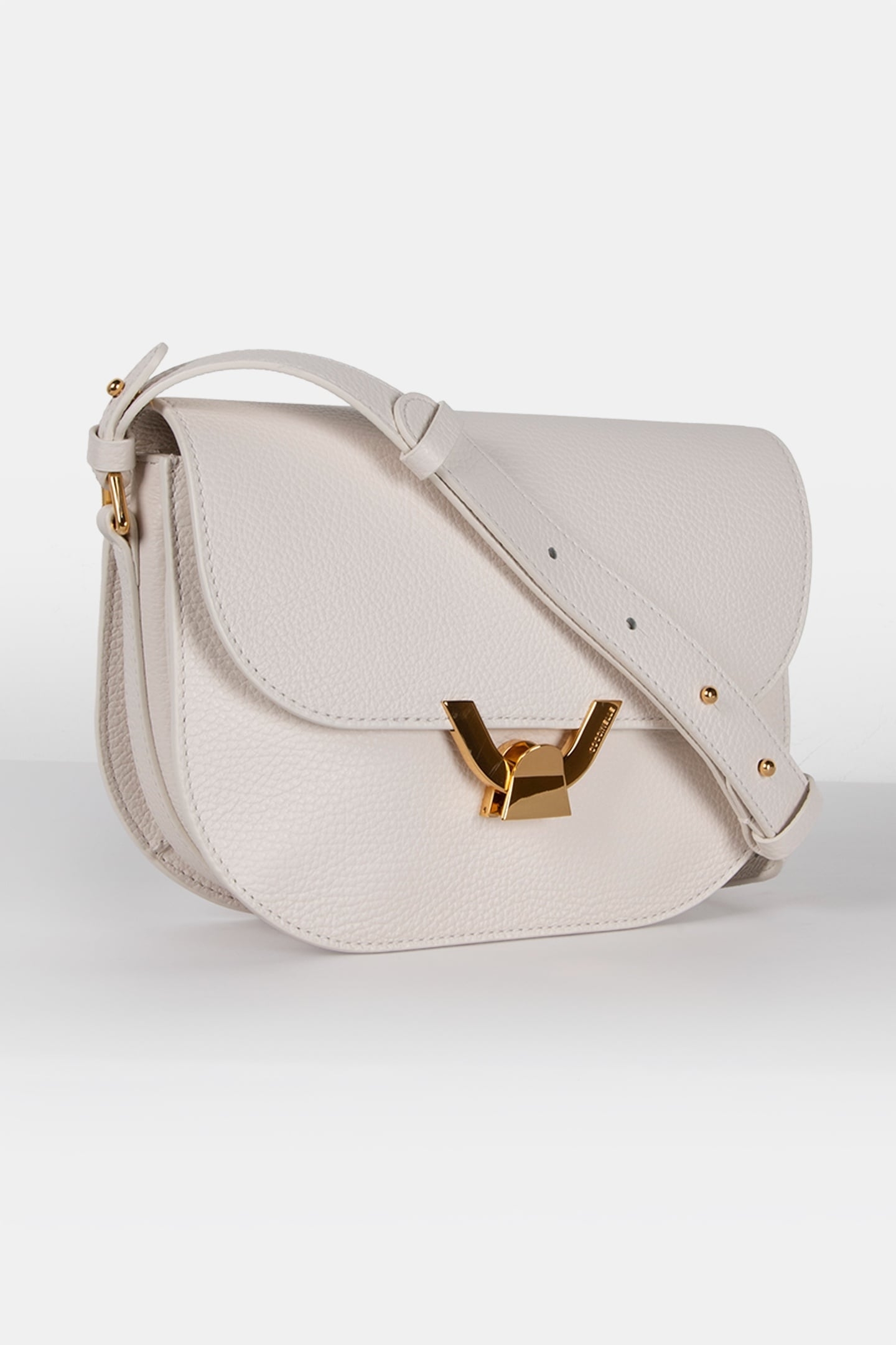 LEATHER CROSS BODY BAG IN CREAM 3