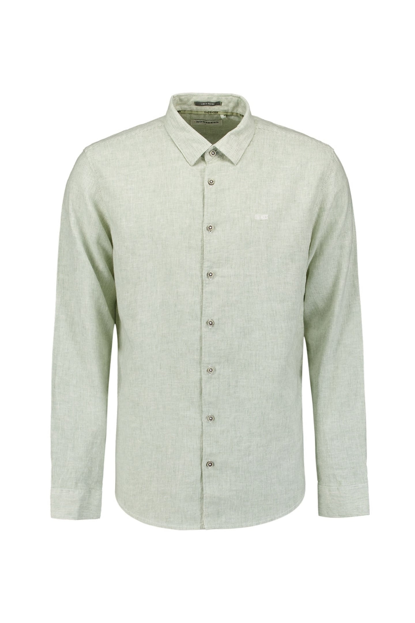 SHIRT VERTICAL SMALL STRIPES WITH LINEN GREEN 4