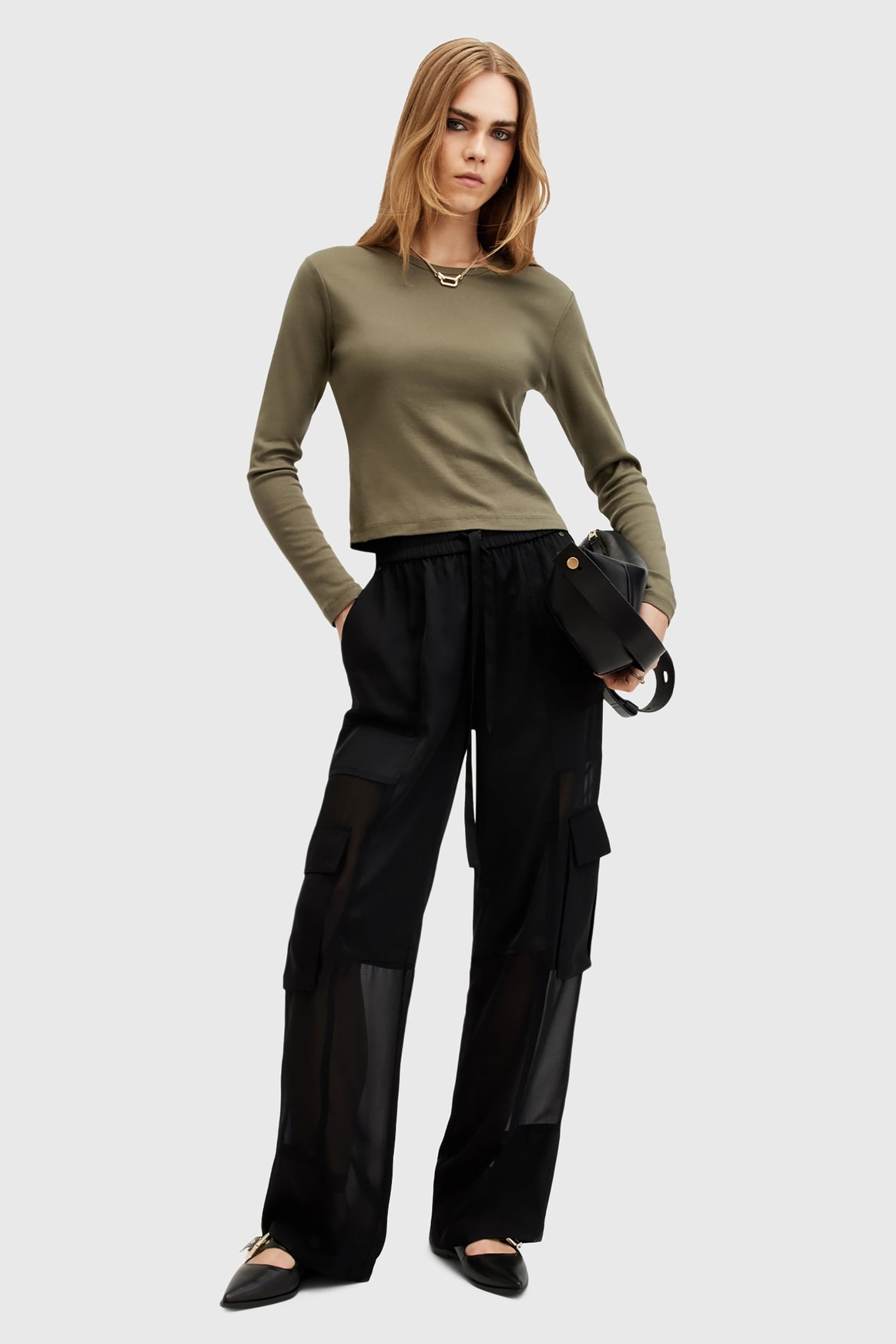 STEVIE LS TEE TARMAC GREEN 2