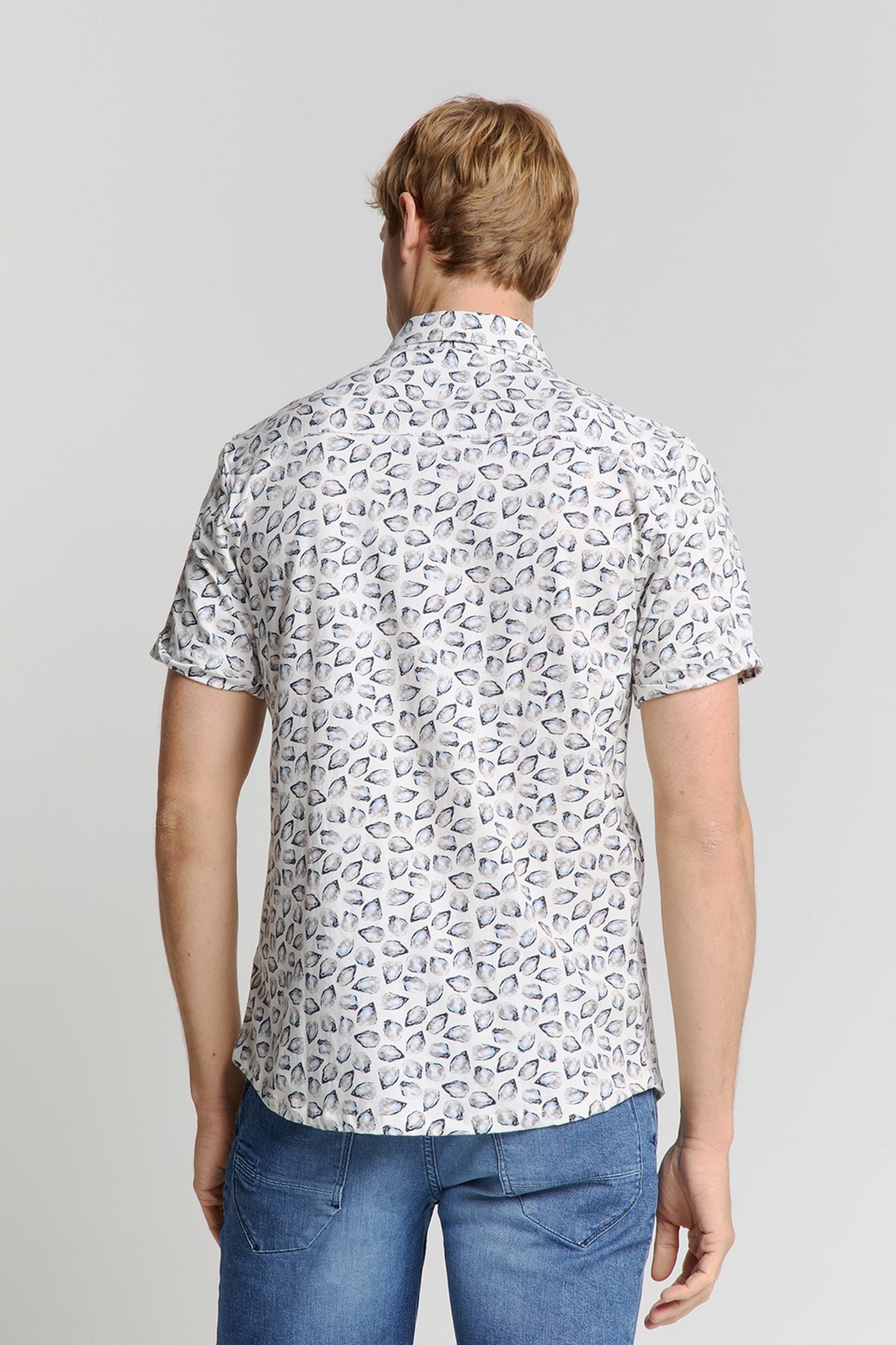 SHIRT SHORT SLEEVE JERSEY ALLOVER PRINTED OFFWHITE 2