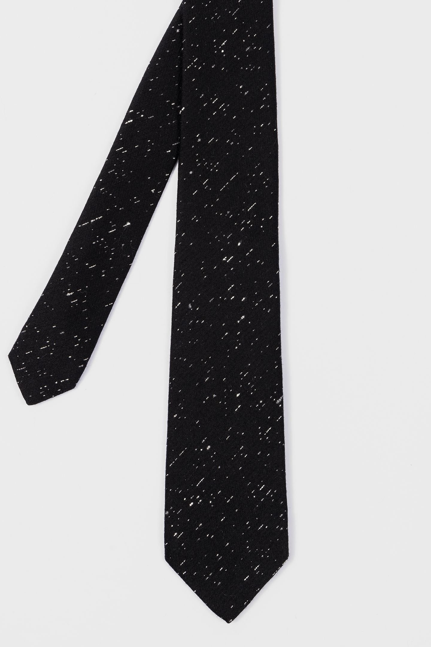 TIE WOOL FLECK BLACK 3