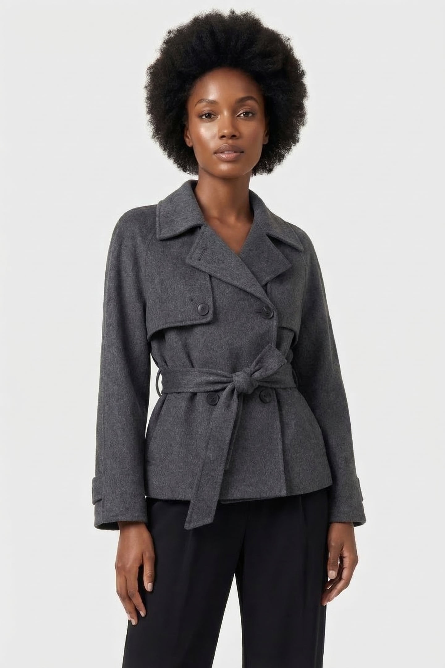 VESPER WOOL JACKET D. GREY MELANGE 1