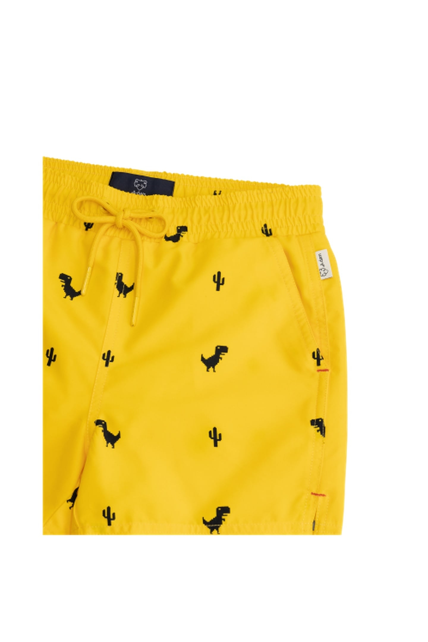 BOYS SWIM SHORTS KIDS LITTLE DINO YELLOW 4