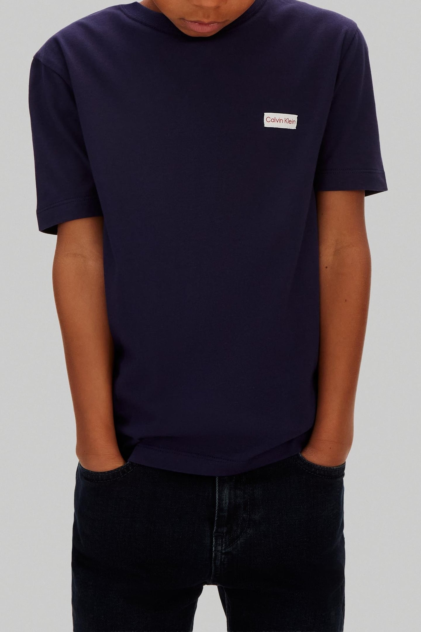 BOYS LOGO LABEL SS T-SHIRT EVENING BLUE 3