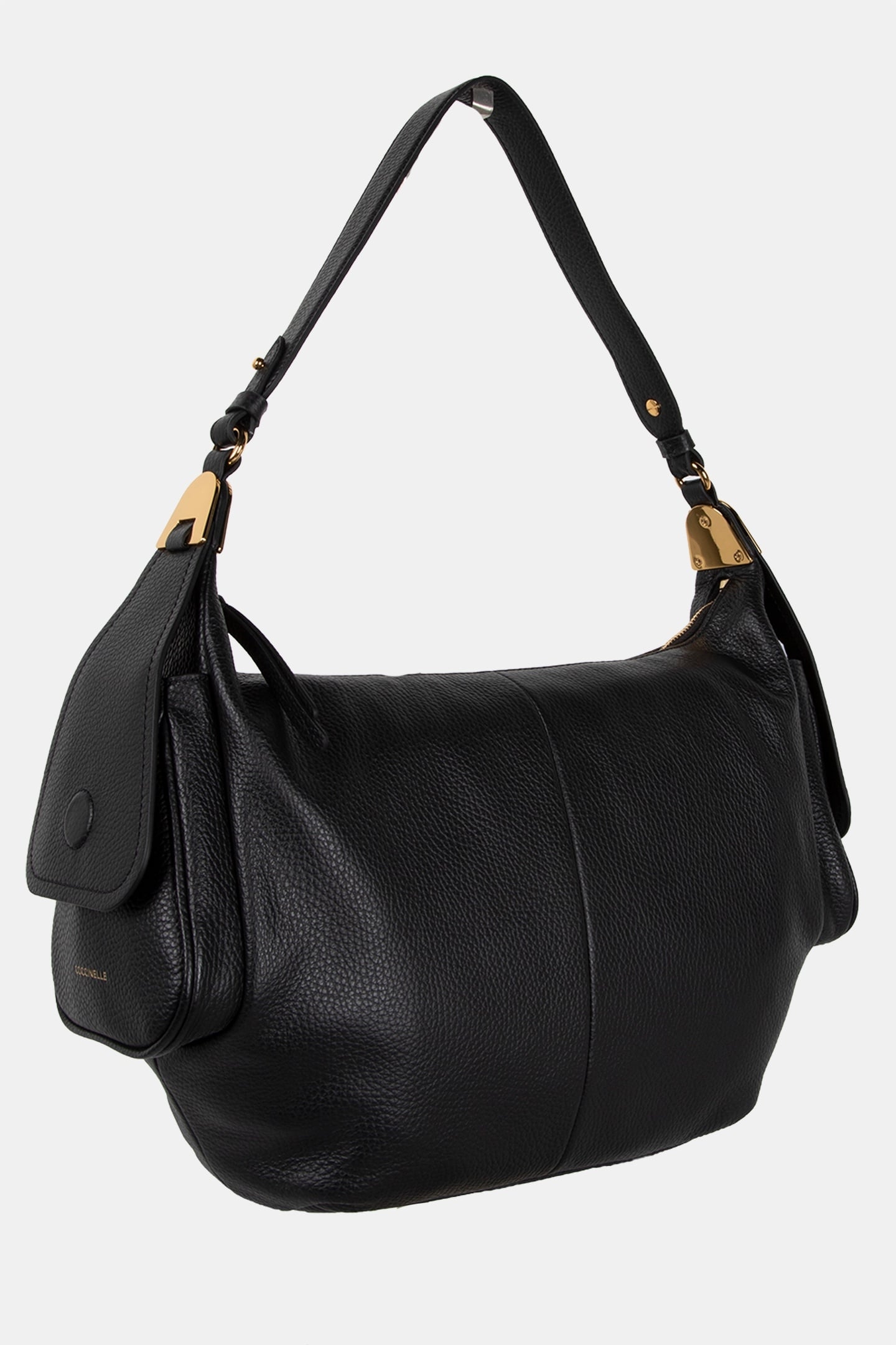 LARGE LEATHER SHOULDER BAG IN BLACK 3