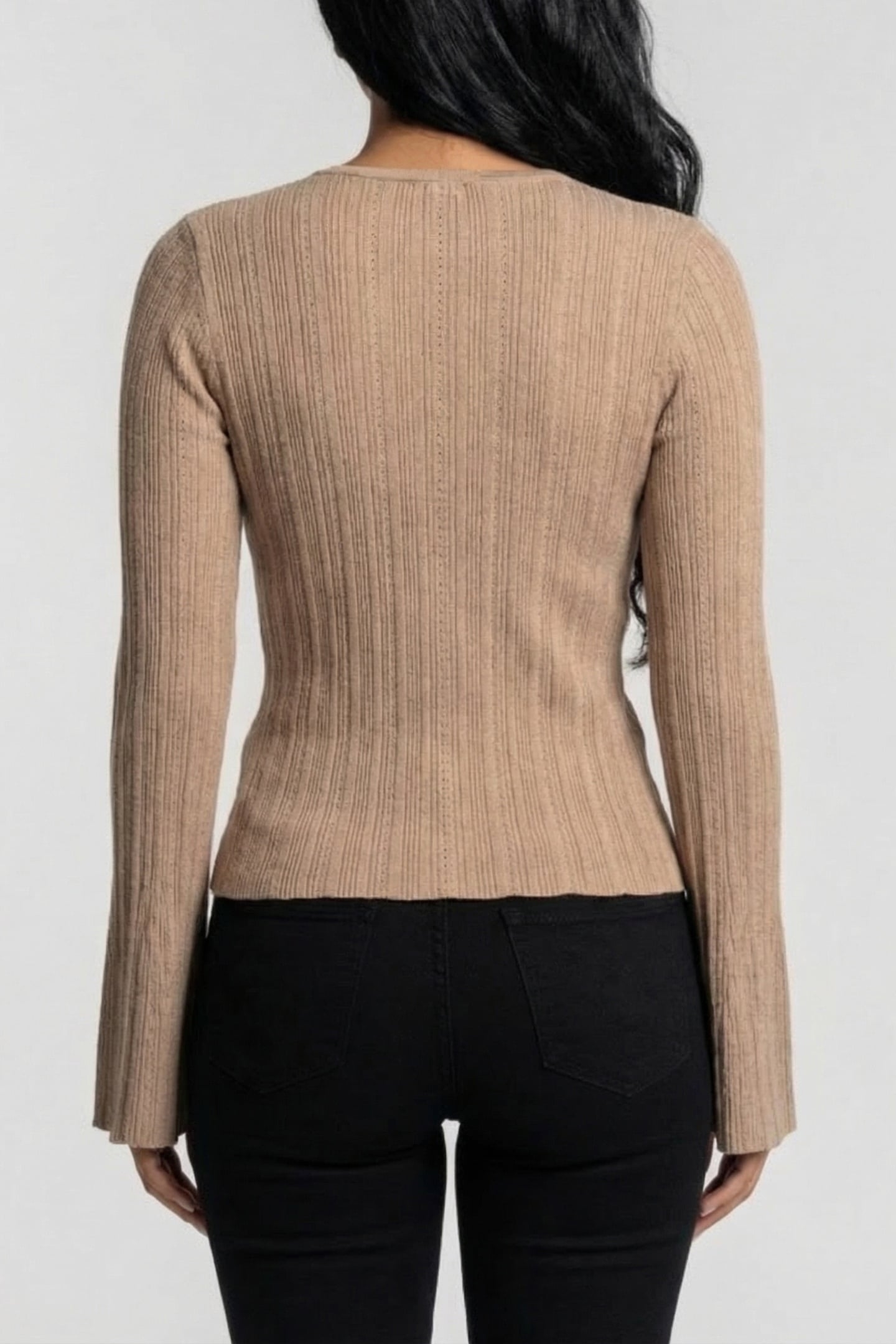MARCIANO BY GUESS GIADA LS SWEATER TOP NATURAL ALMOND 2