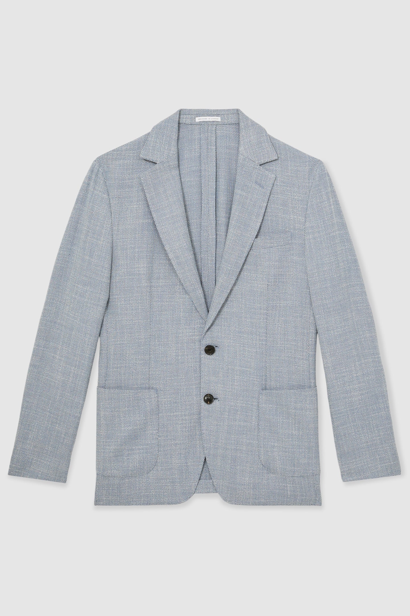 SB 2B NOTCH TEXTURED BLAZER SOFT BLUE 1