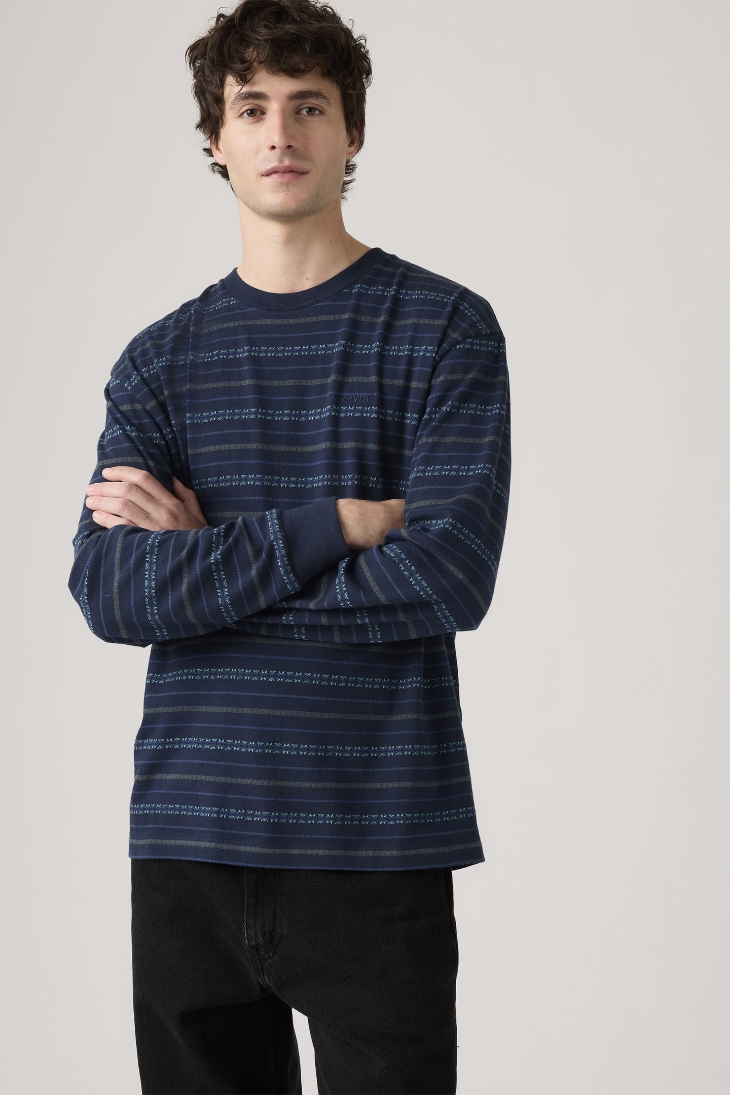 LONG SLEEVE GRAPHIC AUTHENTIC TEE BROWN 1