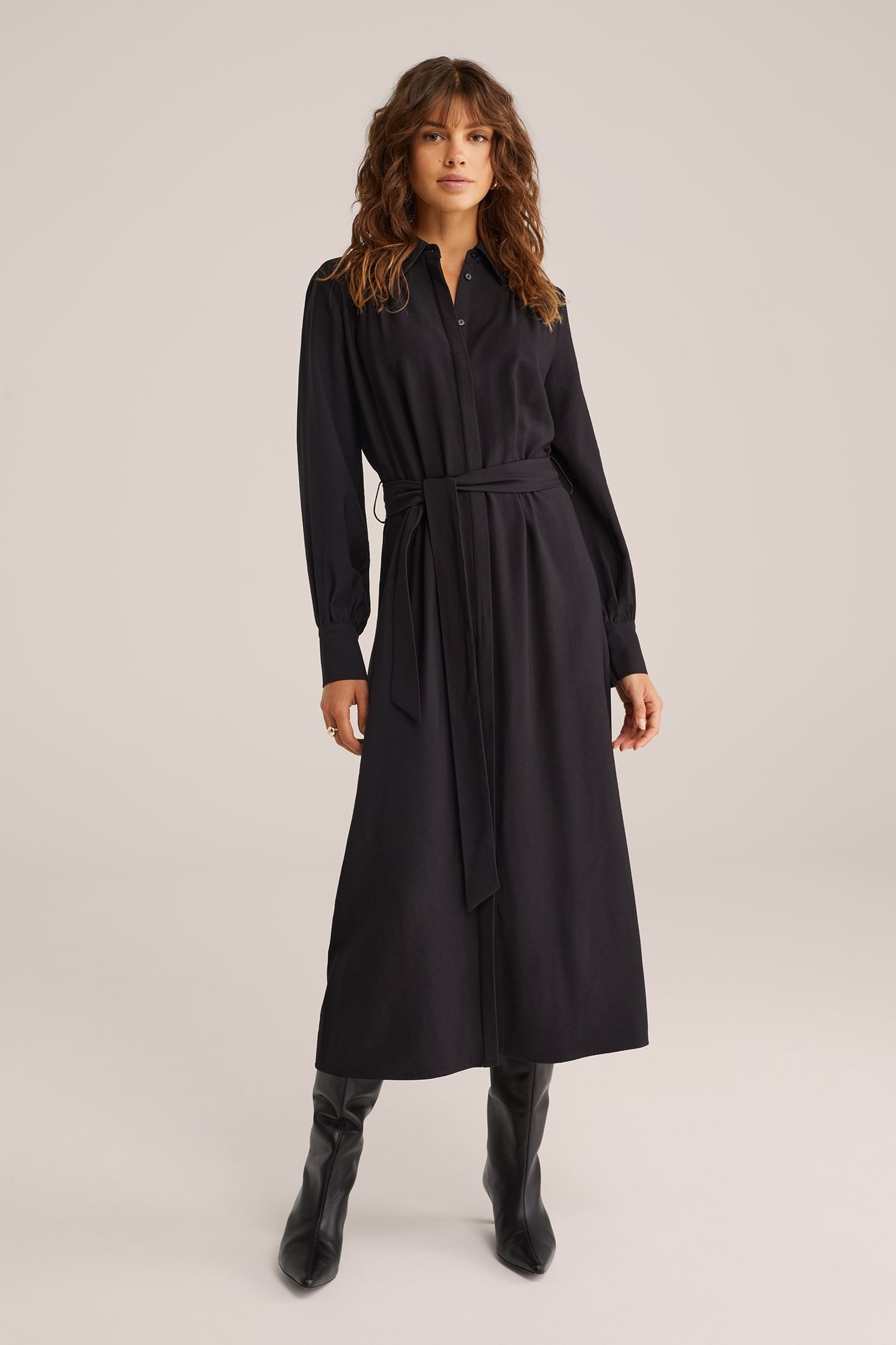 DRESS MID LENGTH BLACK 1