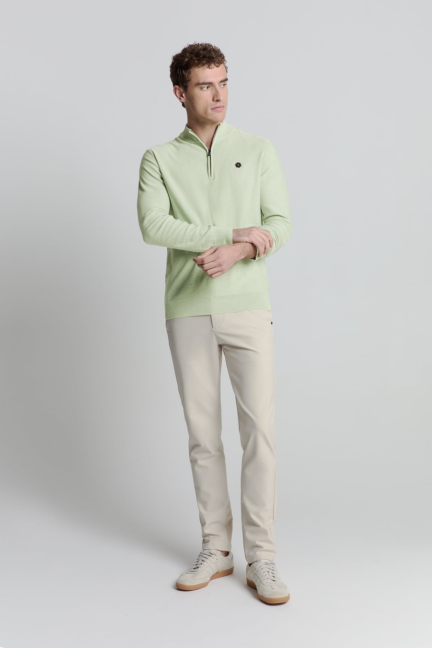 PULLOVER HALF ZIP MELANGE MINT 4