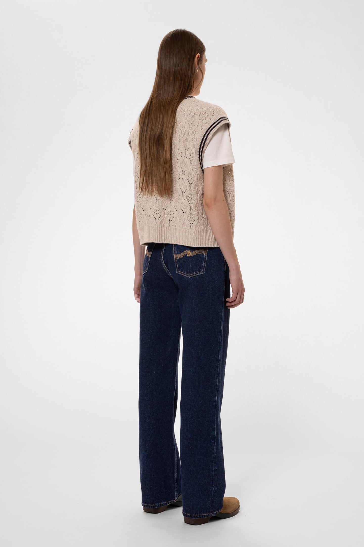 KIM POINTELLE KNIT VEST OAT 2