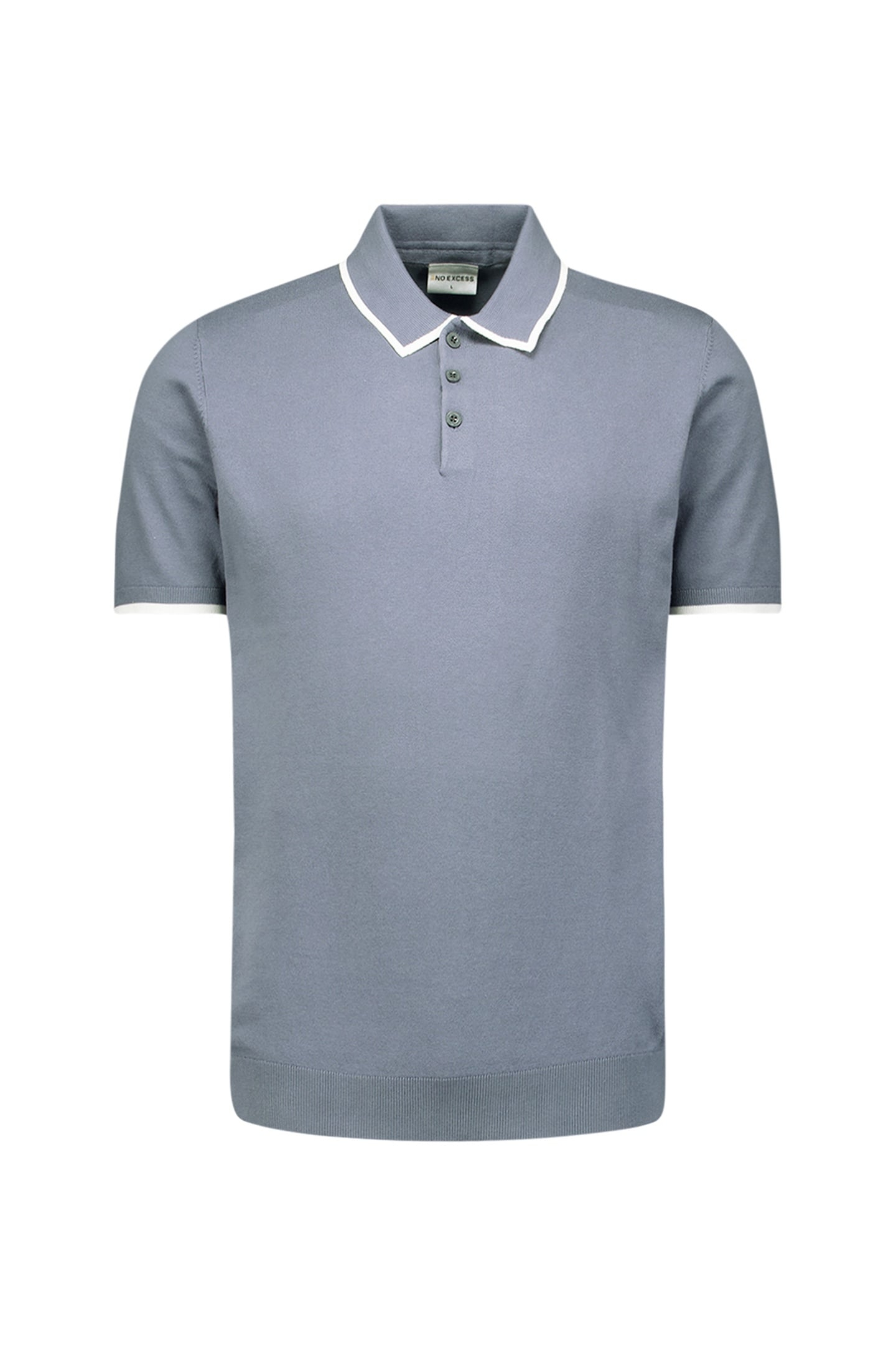 PULLOVER SHORT SLEEVE POLO BUTTON SOLID WASHED BLUE 5