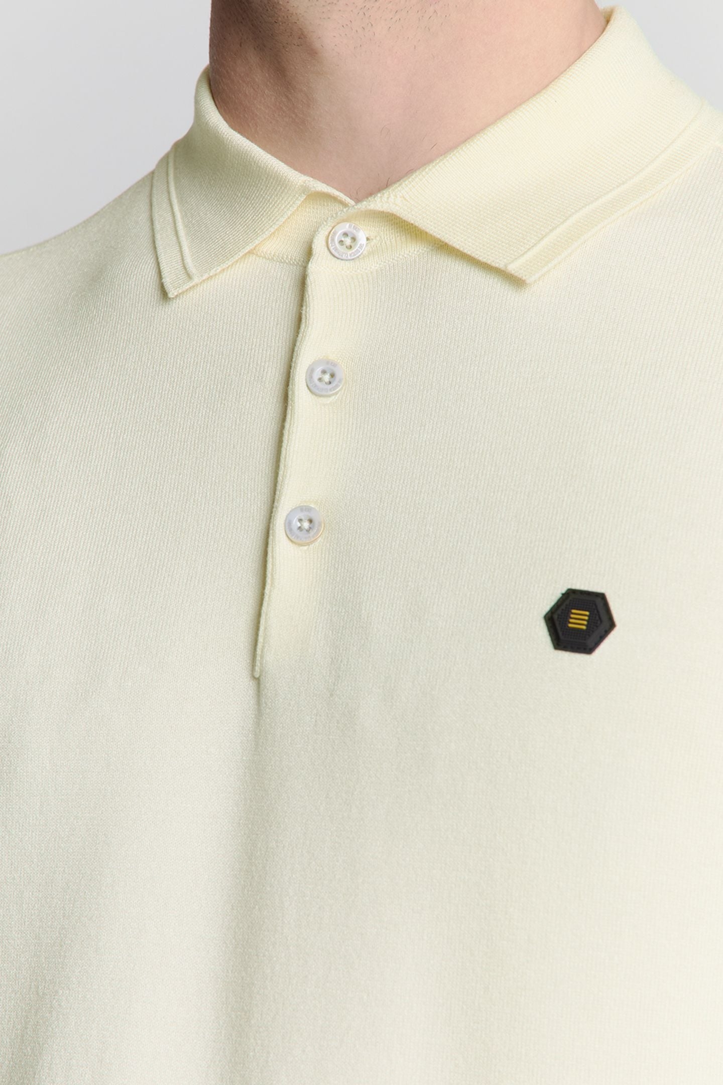 PULLOVER SHORT SLEEVE POLO BUTTON SOLID OFFWHITE 6