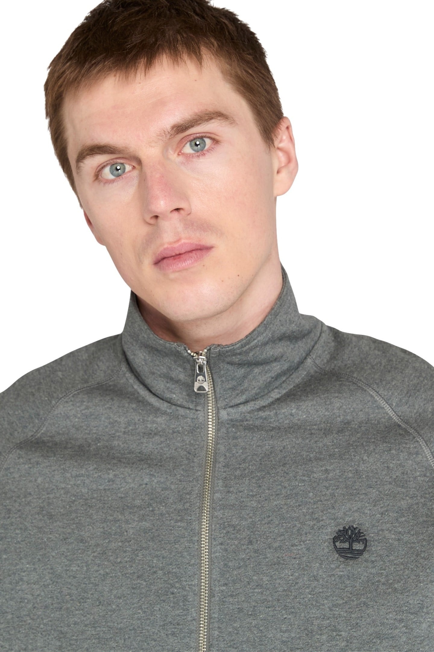 EXETER RIVER BRUSHED BACK FULL ZIP FUNNEL NECK DARK GREY 4