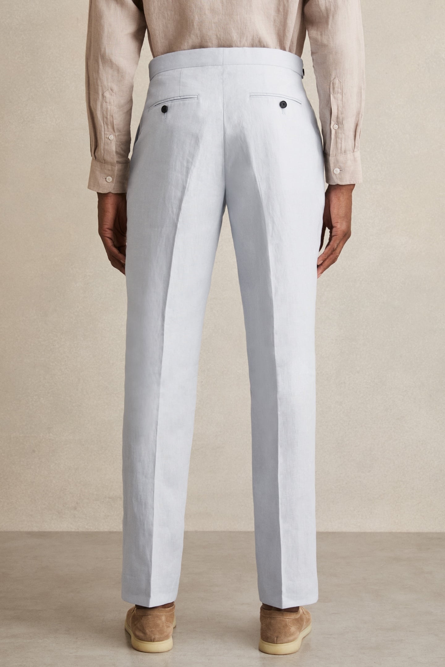 LINEN MIXER TROUSER SOFT BLUE 3