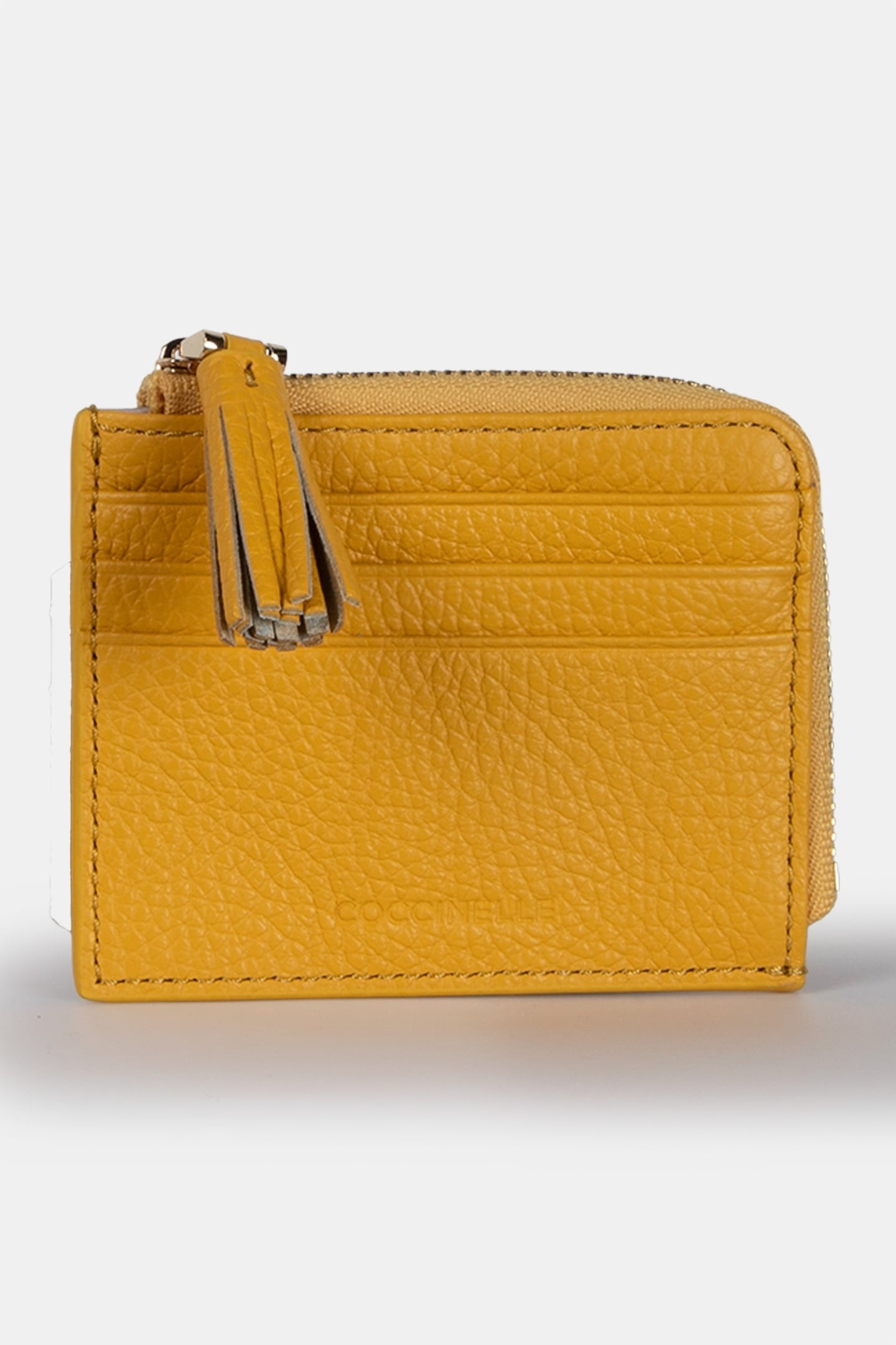 LEATHER PURSE IN MUSTARD YELLOW 1