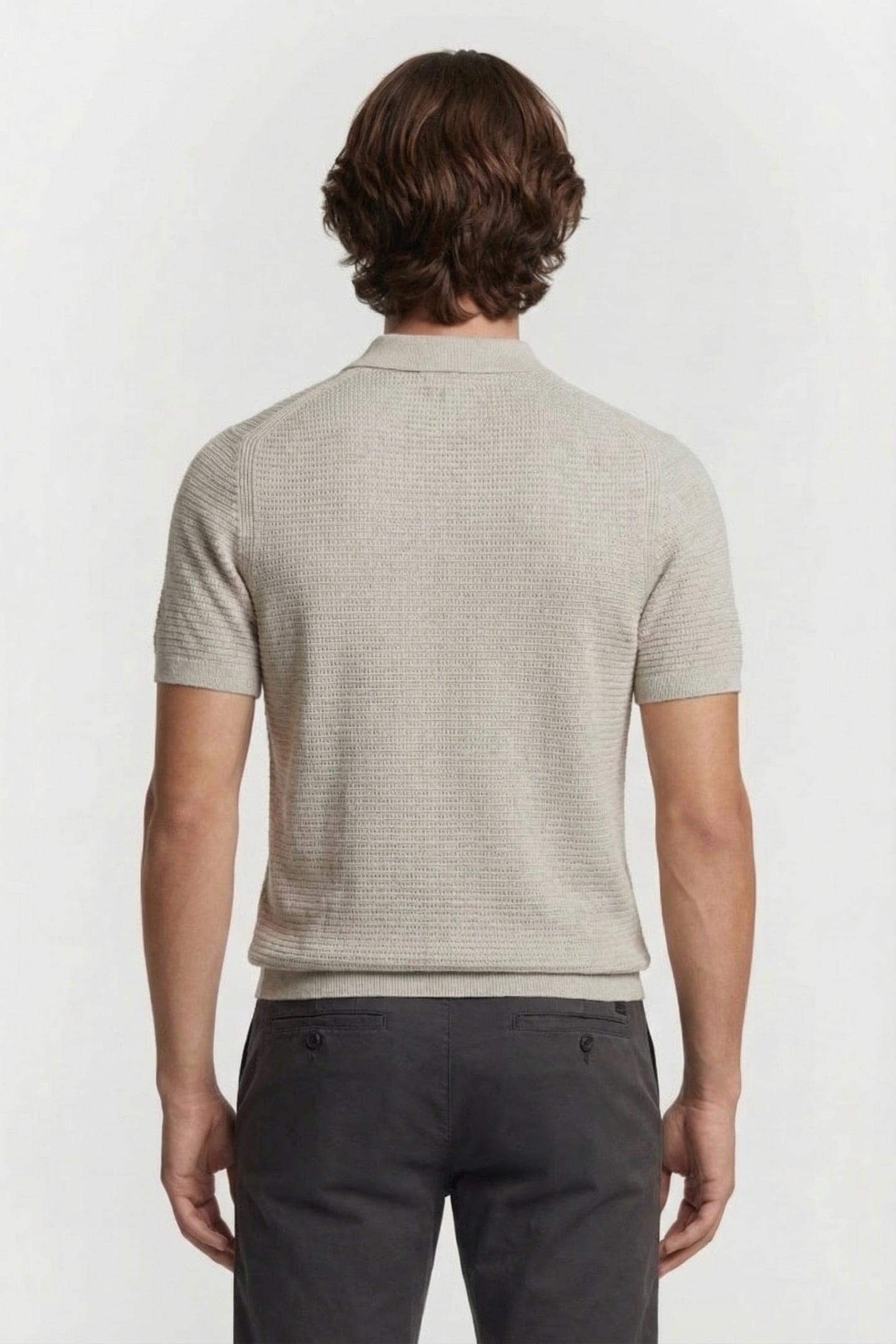 KOSTAS BUTTON POLO GHOST GREY 2