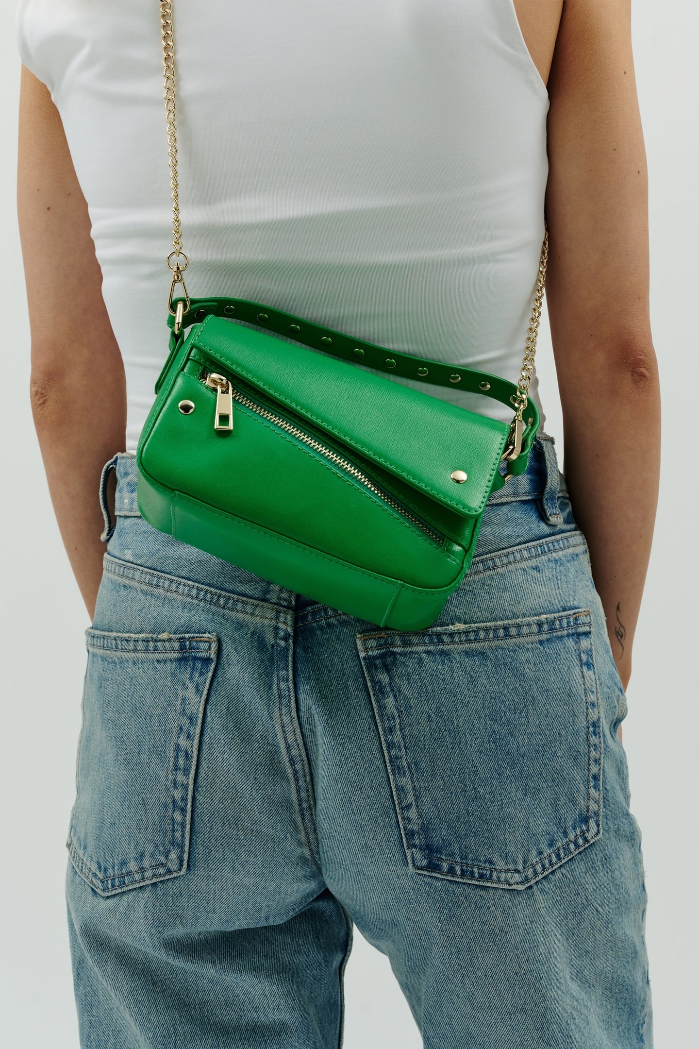 SMALL HONEY CUT FLORENCE GREEN W. GOLD 1