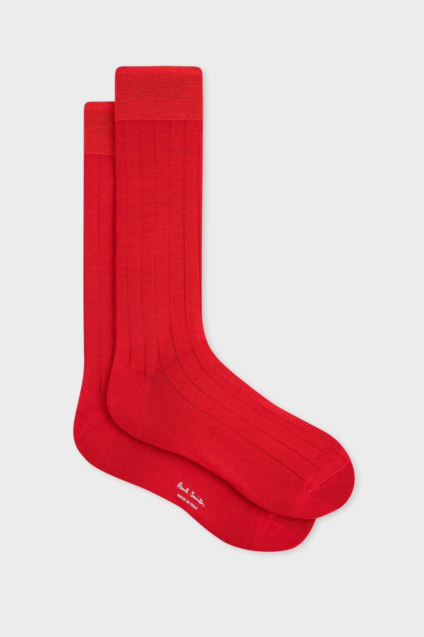 SOCK PLAIN RIB RED 3