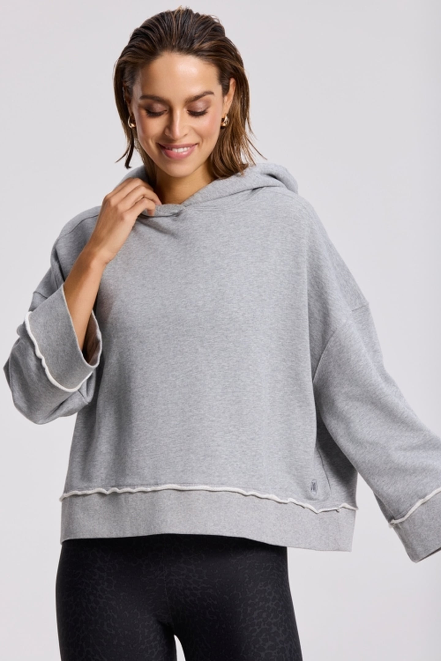 KEA HOODED SWEATER GREY MELANGE 2