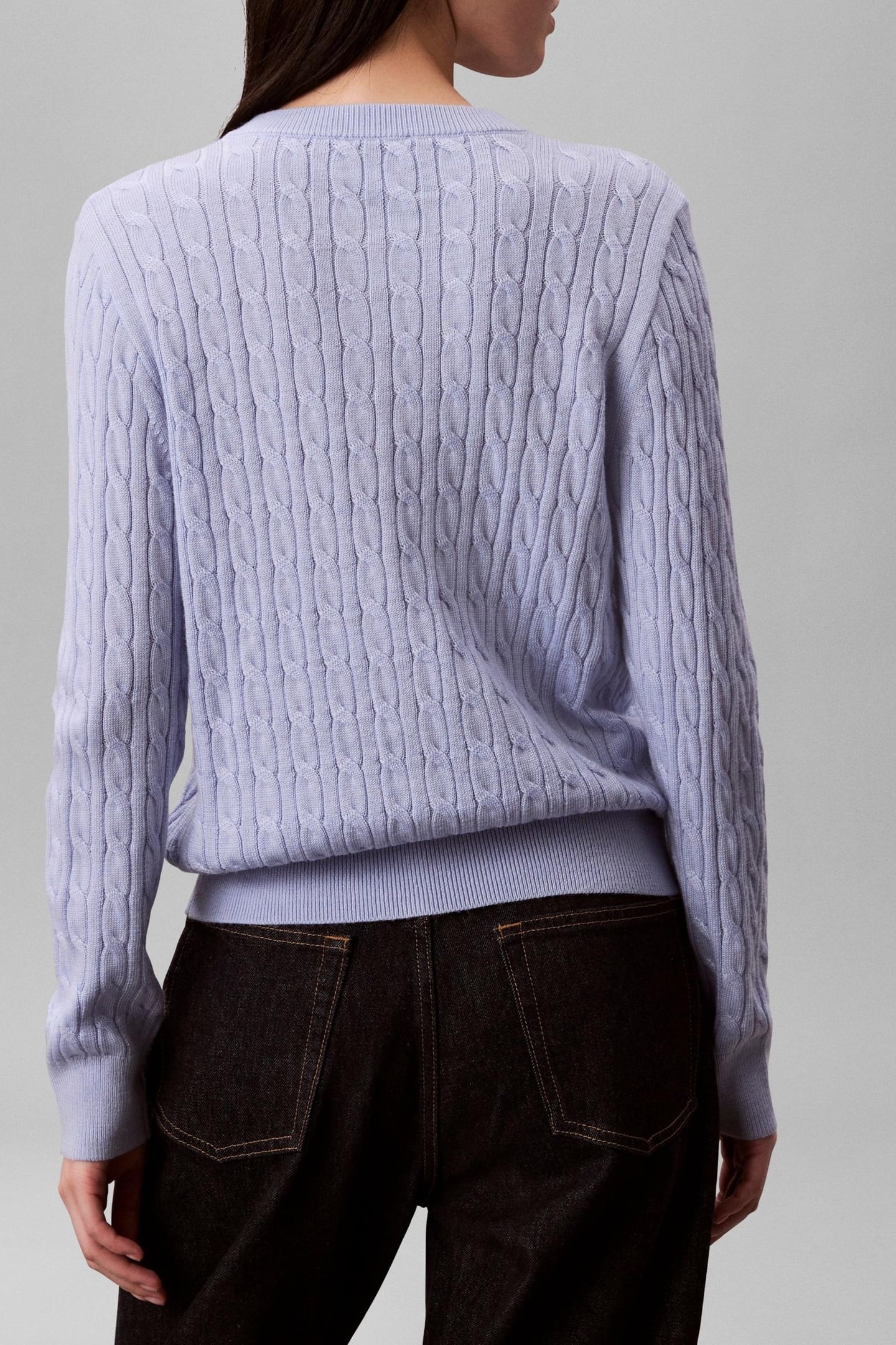 WOOL CABLE CREWNECK CASUAL BLUE 3