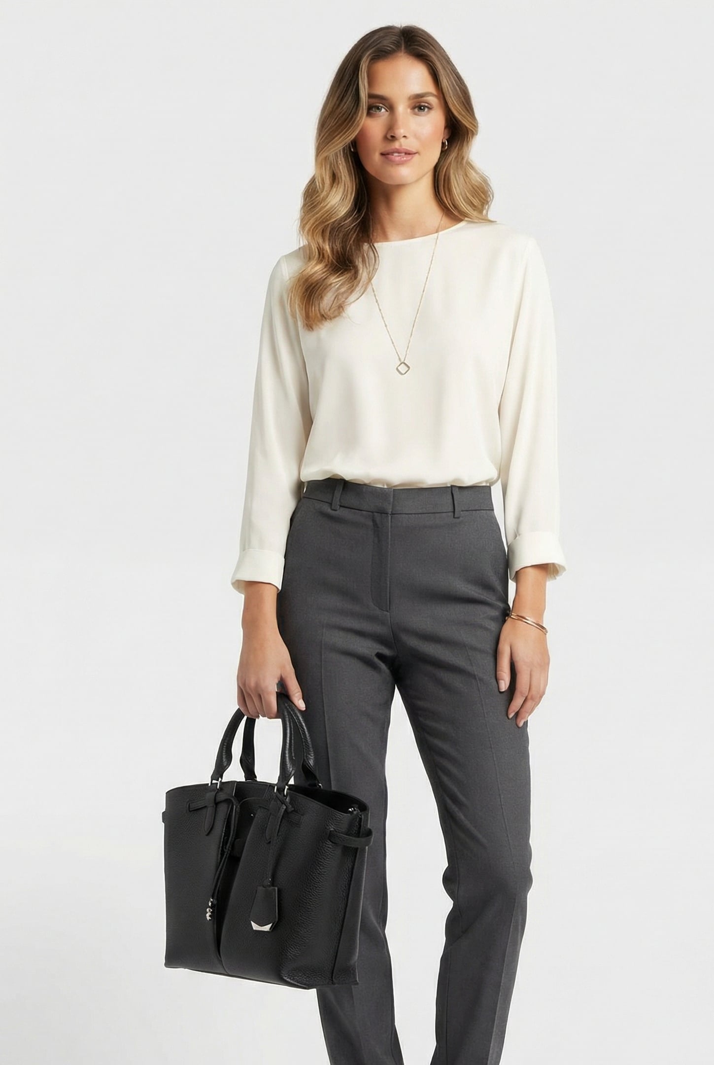 LEATHER SATCHEL BAG IN BLACK 1