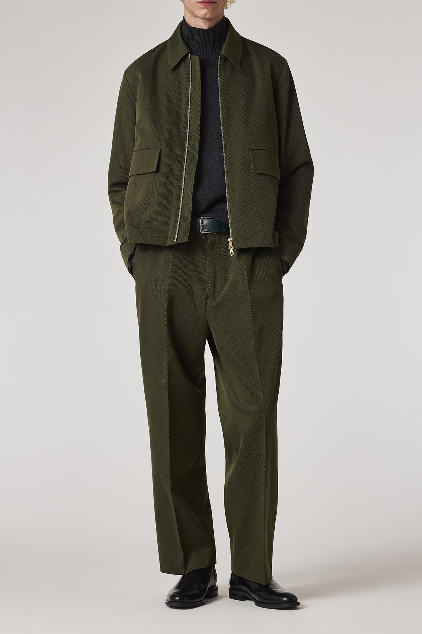 REGULAR FIT JACKET MILITARY GREEN 2