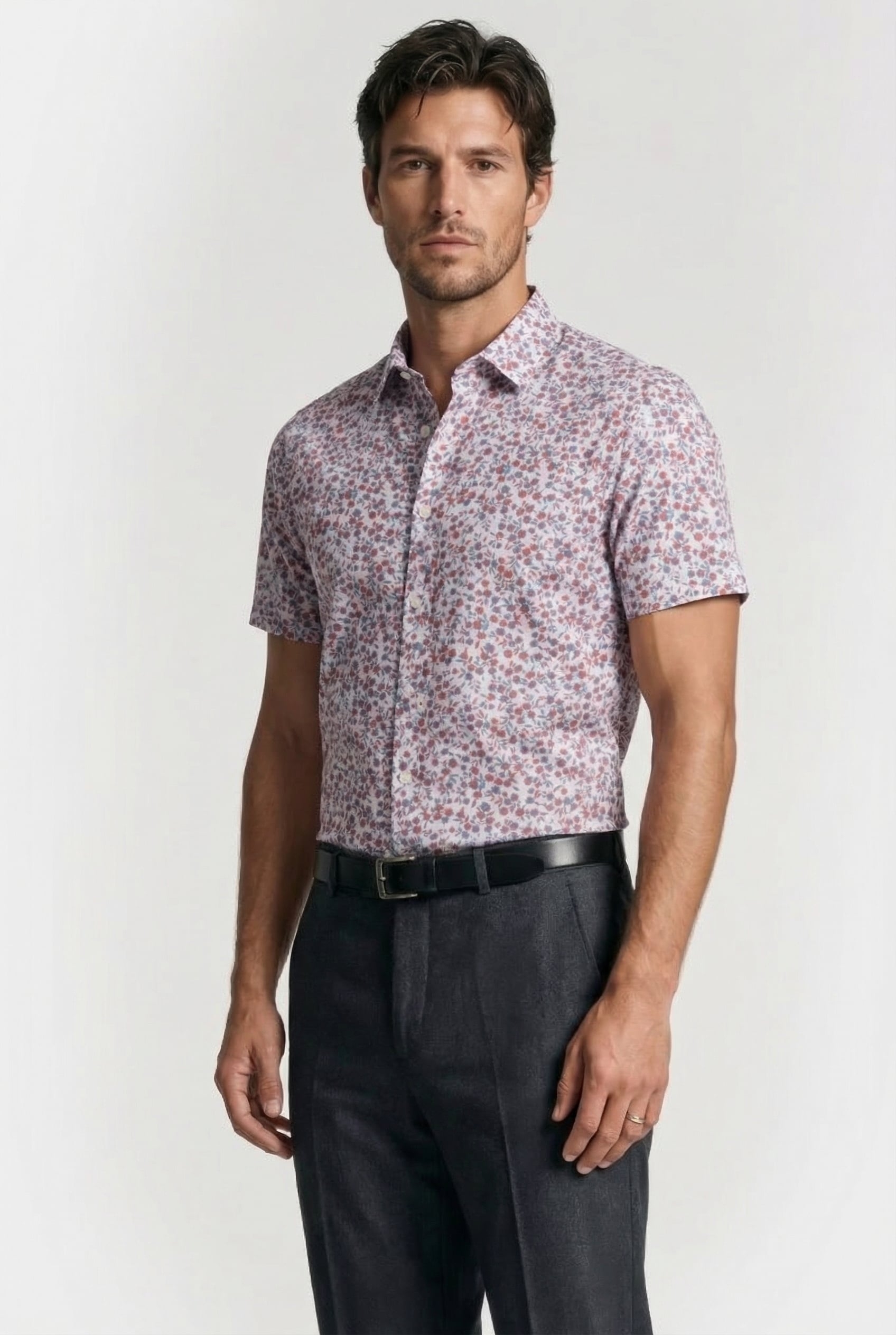 SS GRDN FLR COT NYL SHIRT WHITE 1