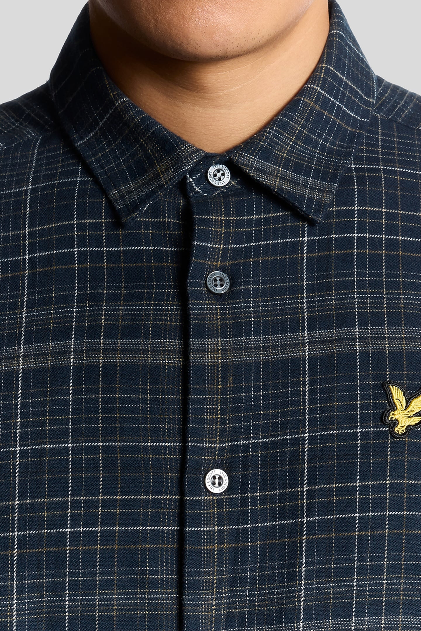 CHECKED FLANNEL SHIRT DARK NAVY/TREE GREEN 5