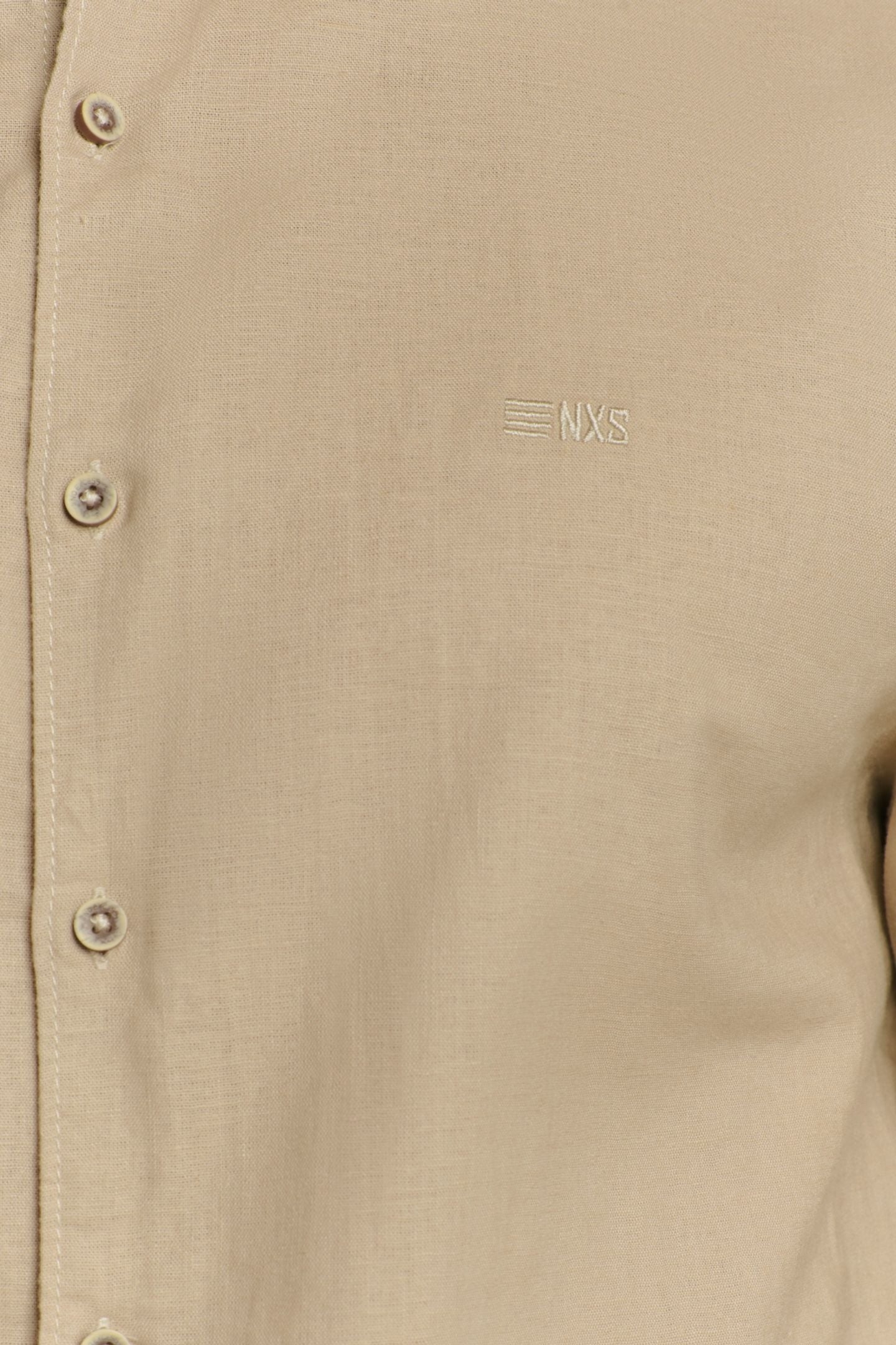 SHIRT GRANDDAD SOLID WITH LINEN LIGHT DESERT 7