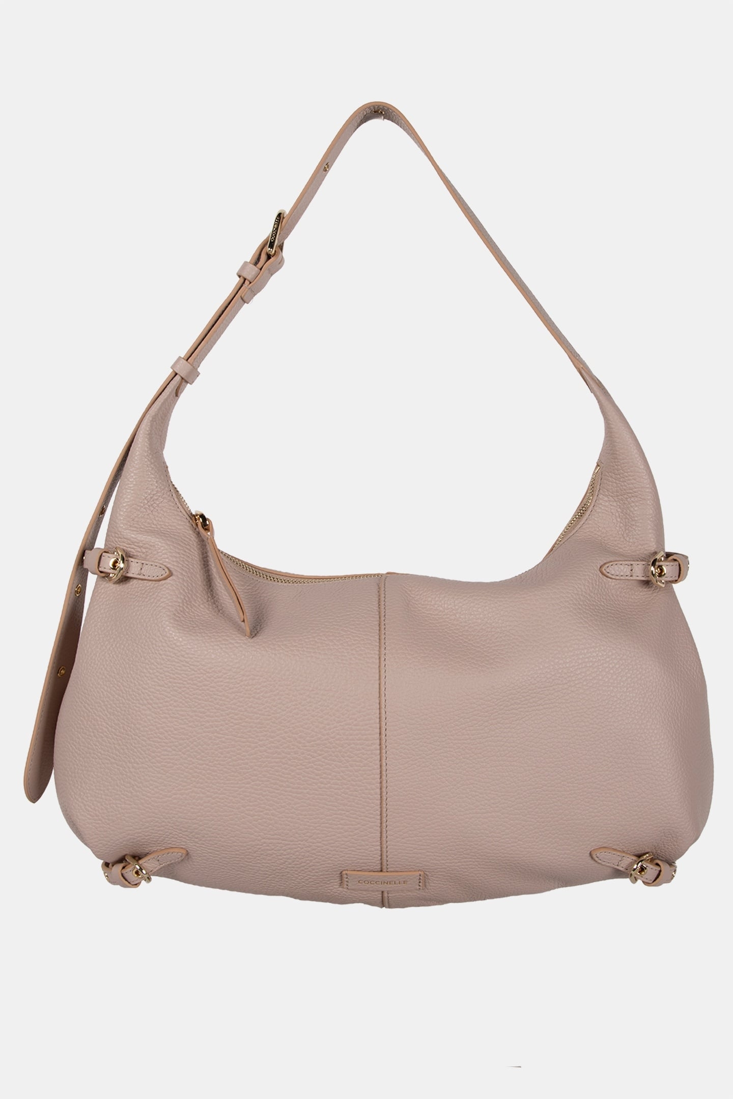 LARGE LEATHER SHOULDER BAG IN PINK 2